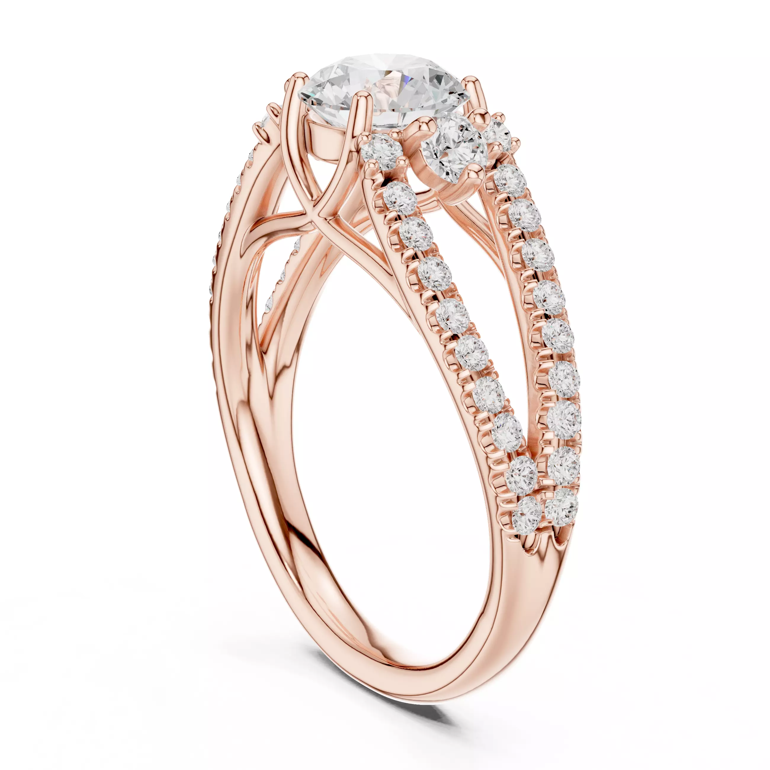 Solitaire Ring 3dm stl renders animation videos details 3D print model_4