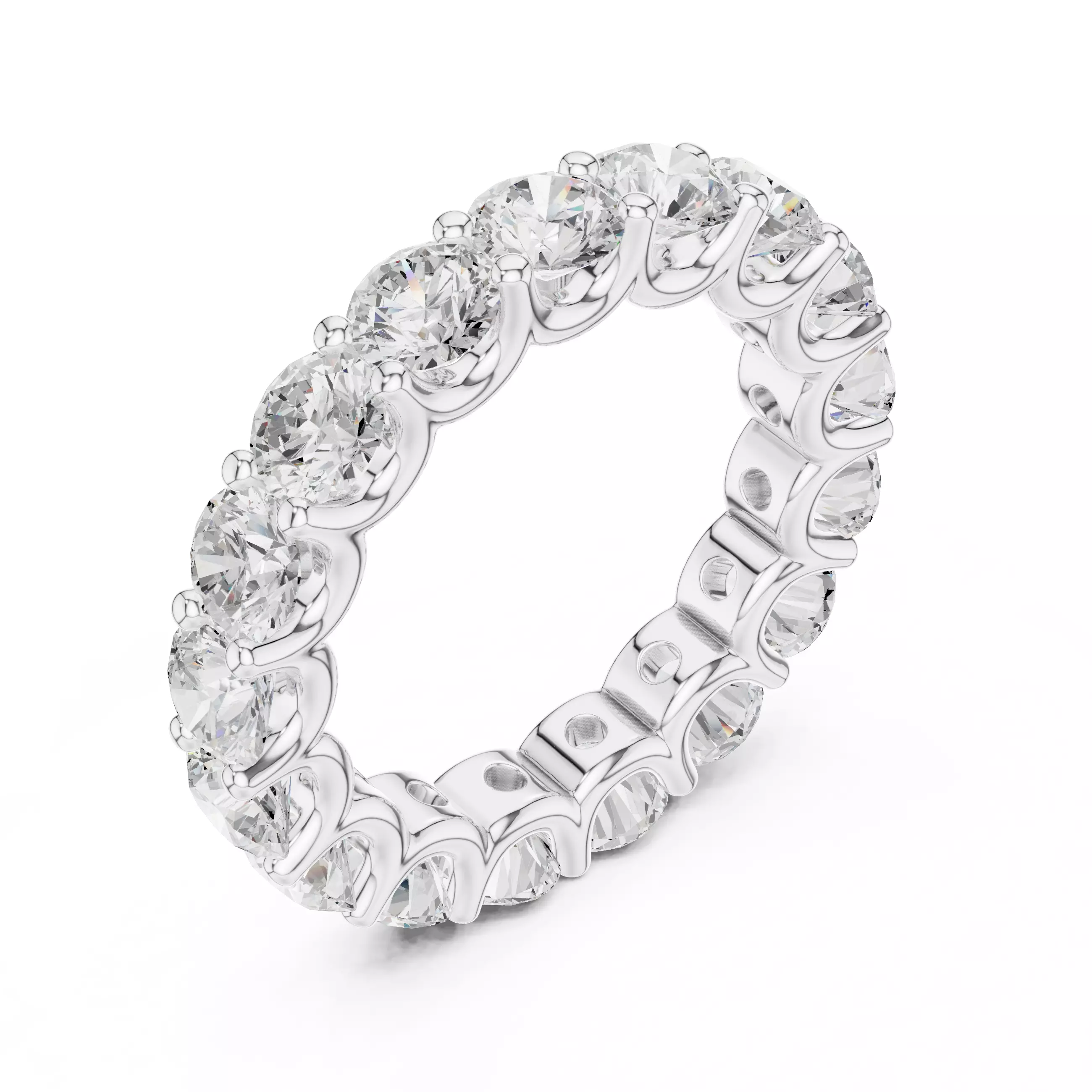 Eternity Band Ring 3dm stl renders animation details 3D print model_7