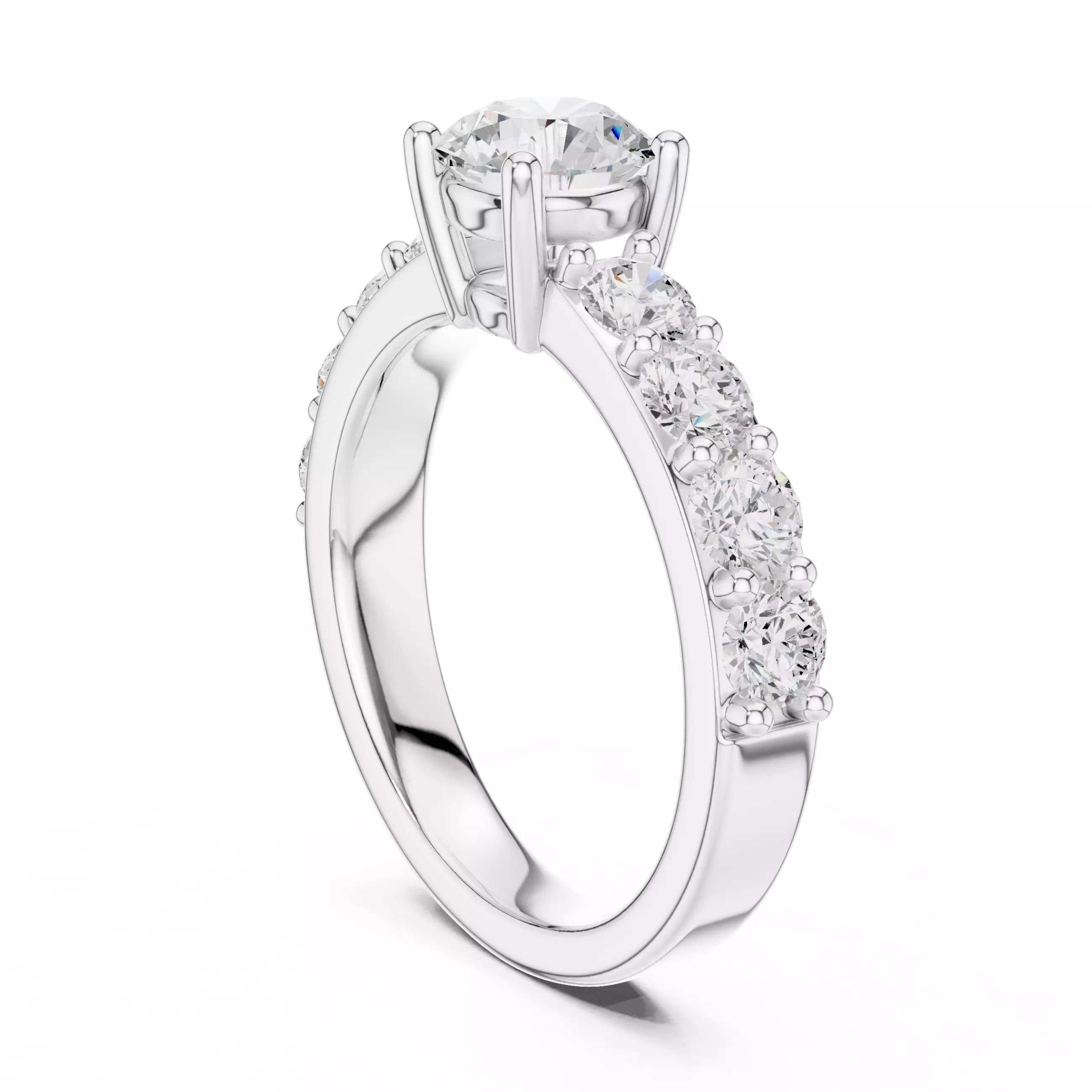 Solitaire Ring 3dm stl renders animation videos details  3D print model_6