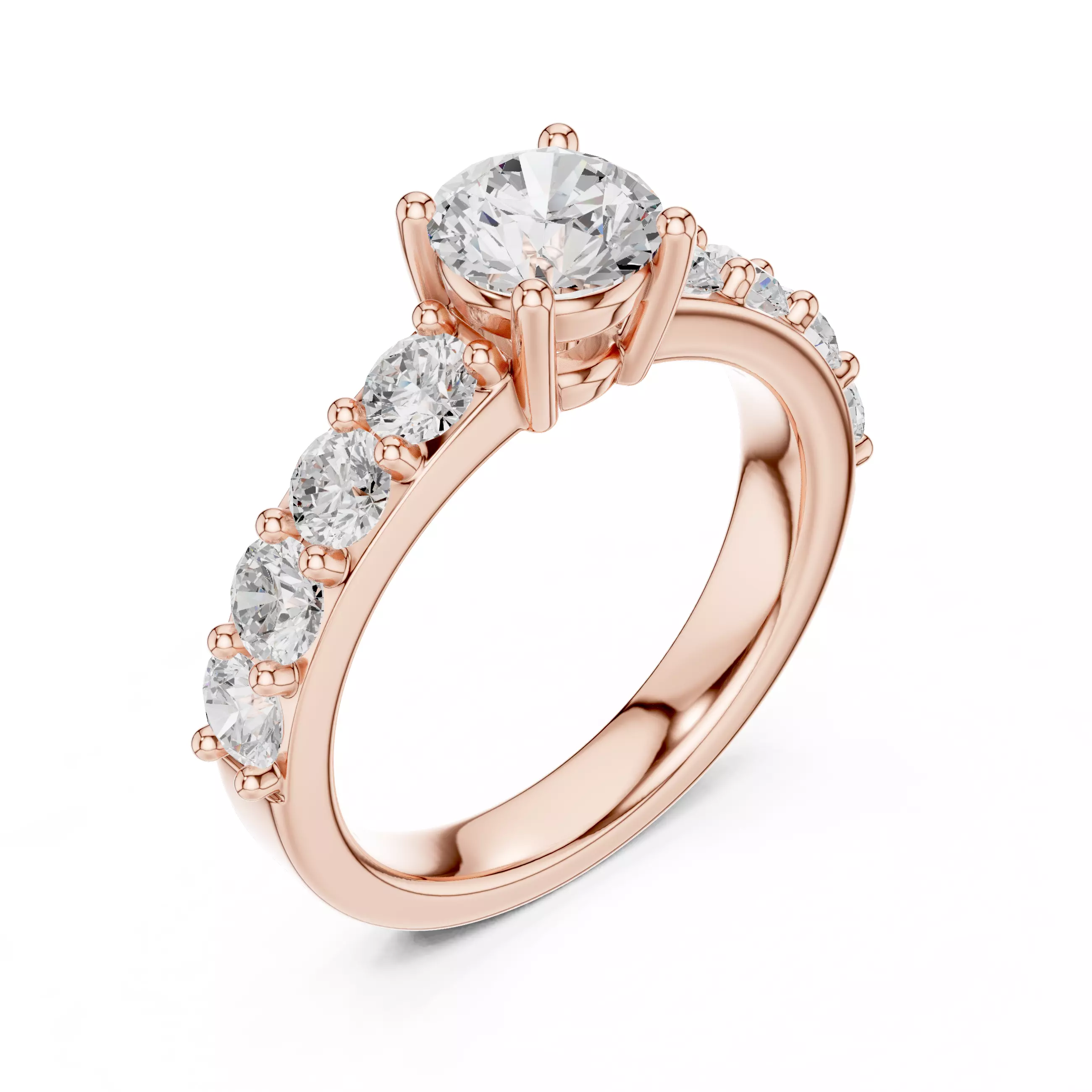 Solitaire Ring 3dm stl renders animation videos details  3D print model_5