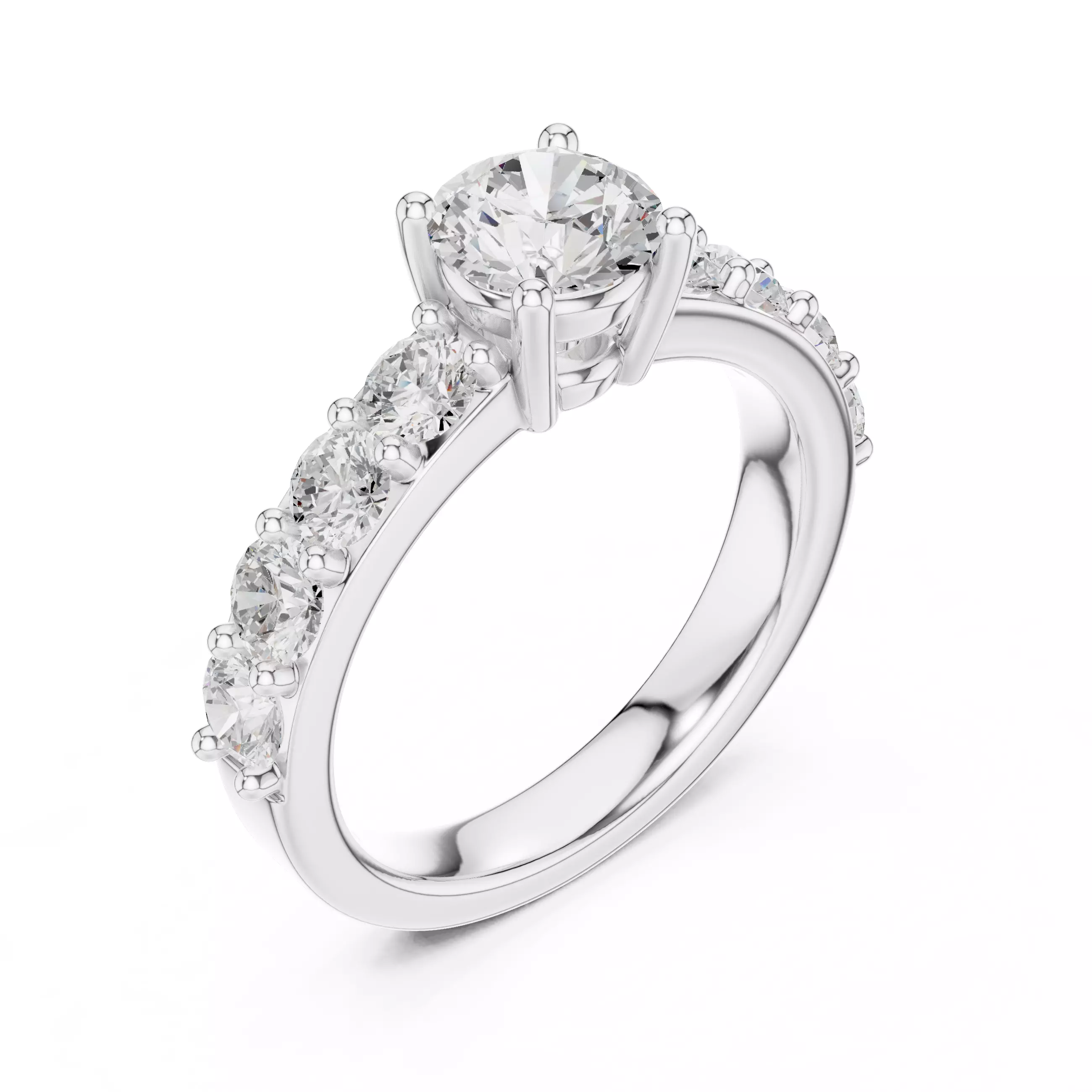 Solitaire Ring 3dm stl renders animation videos details  3D print model_7