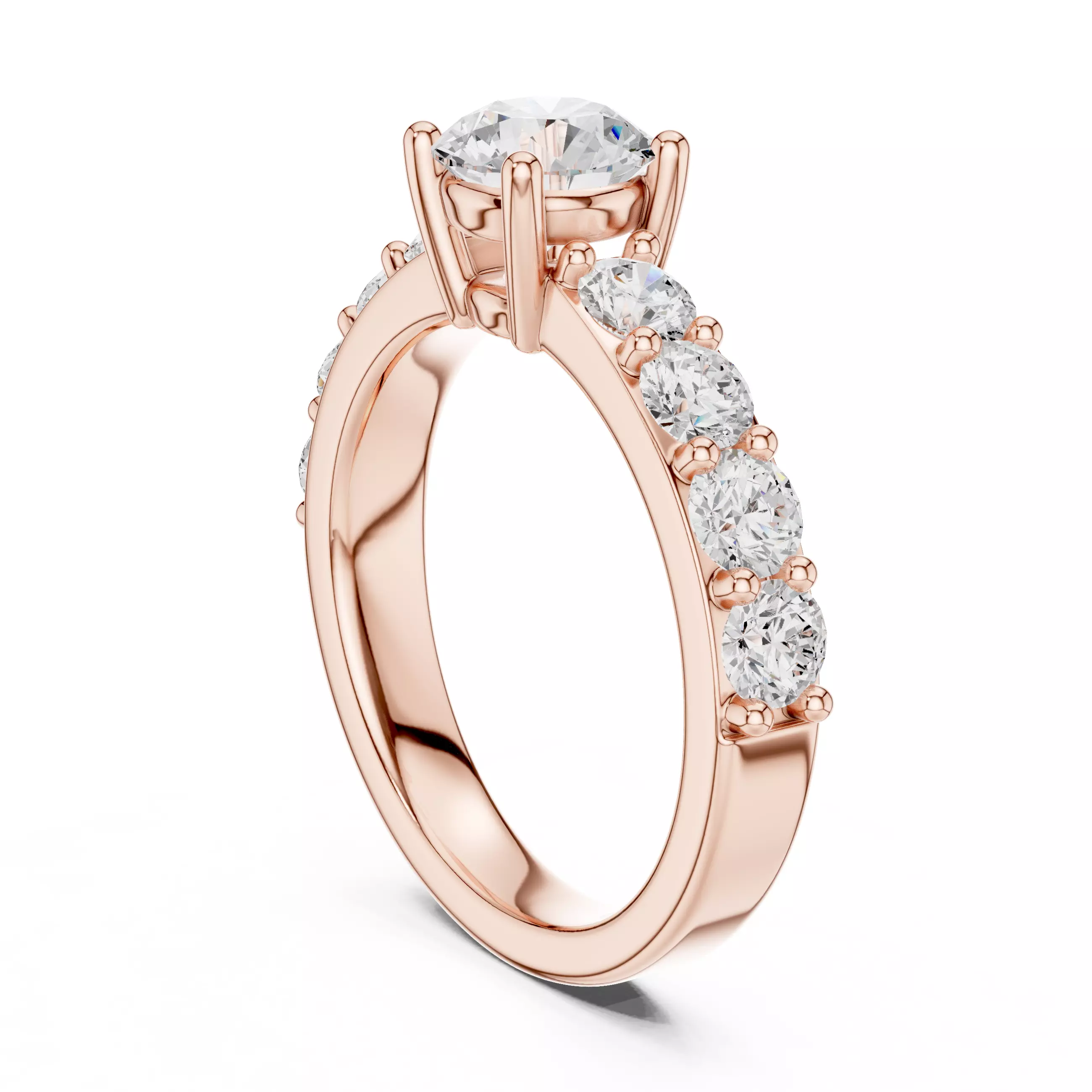 Solitaire Ring 3dm stl renders animation videos details  3D print model_4