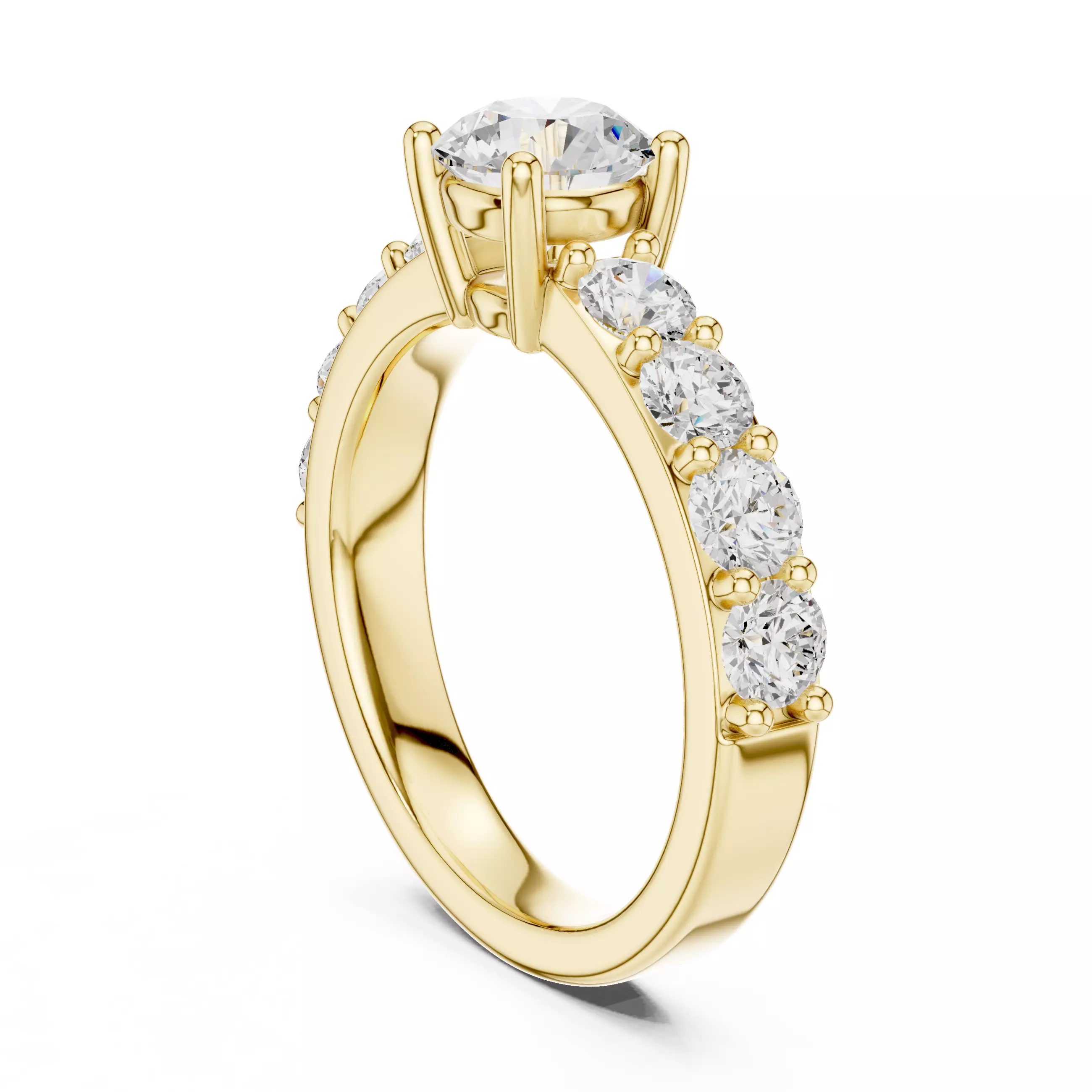 Solitaire Ring 3dm stl renders animation videos details  3D print model_8