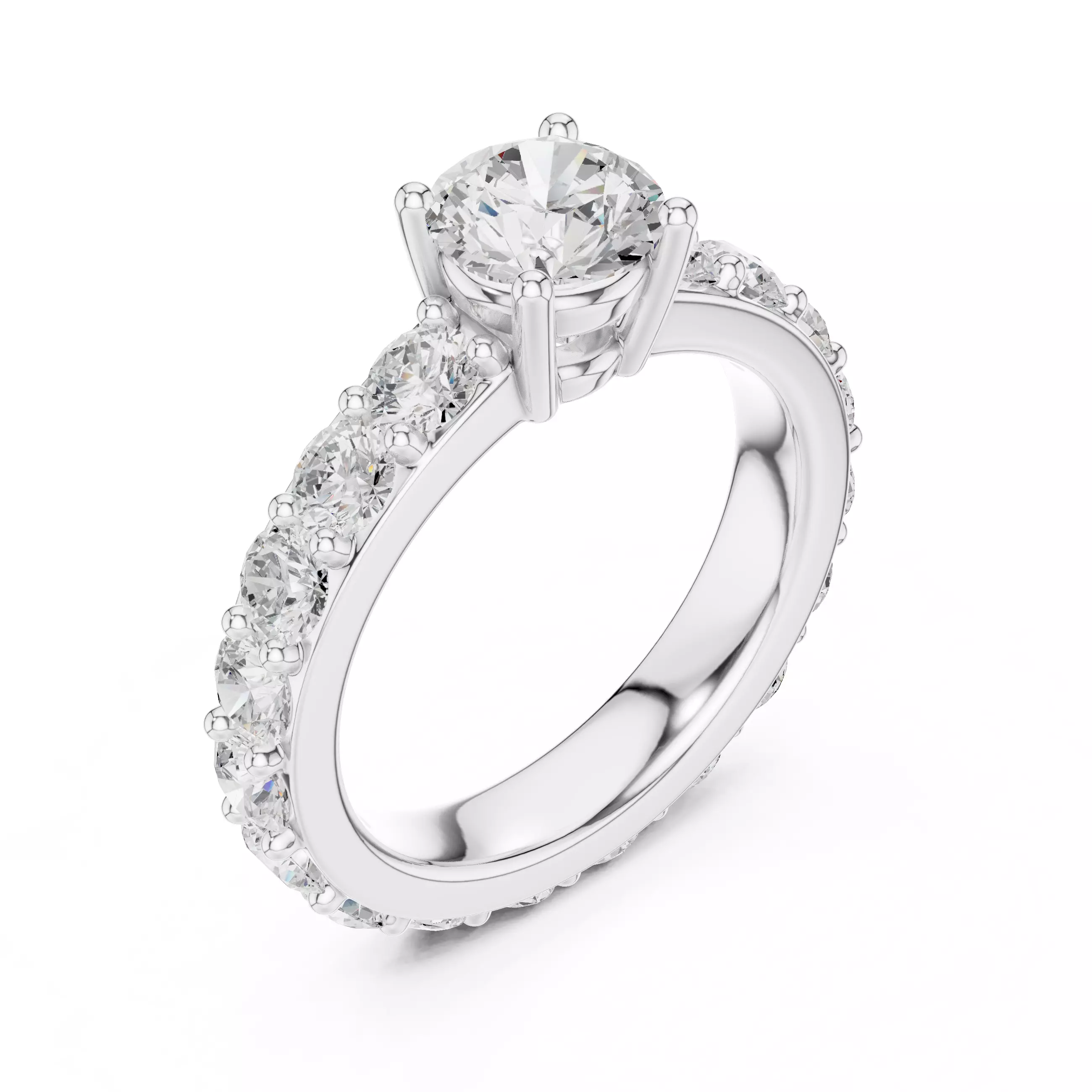 Solitaire Ring 3dm stl renders animation videos details 3D print model_7