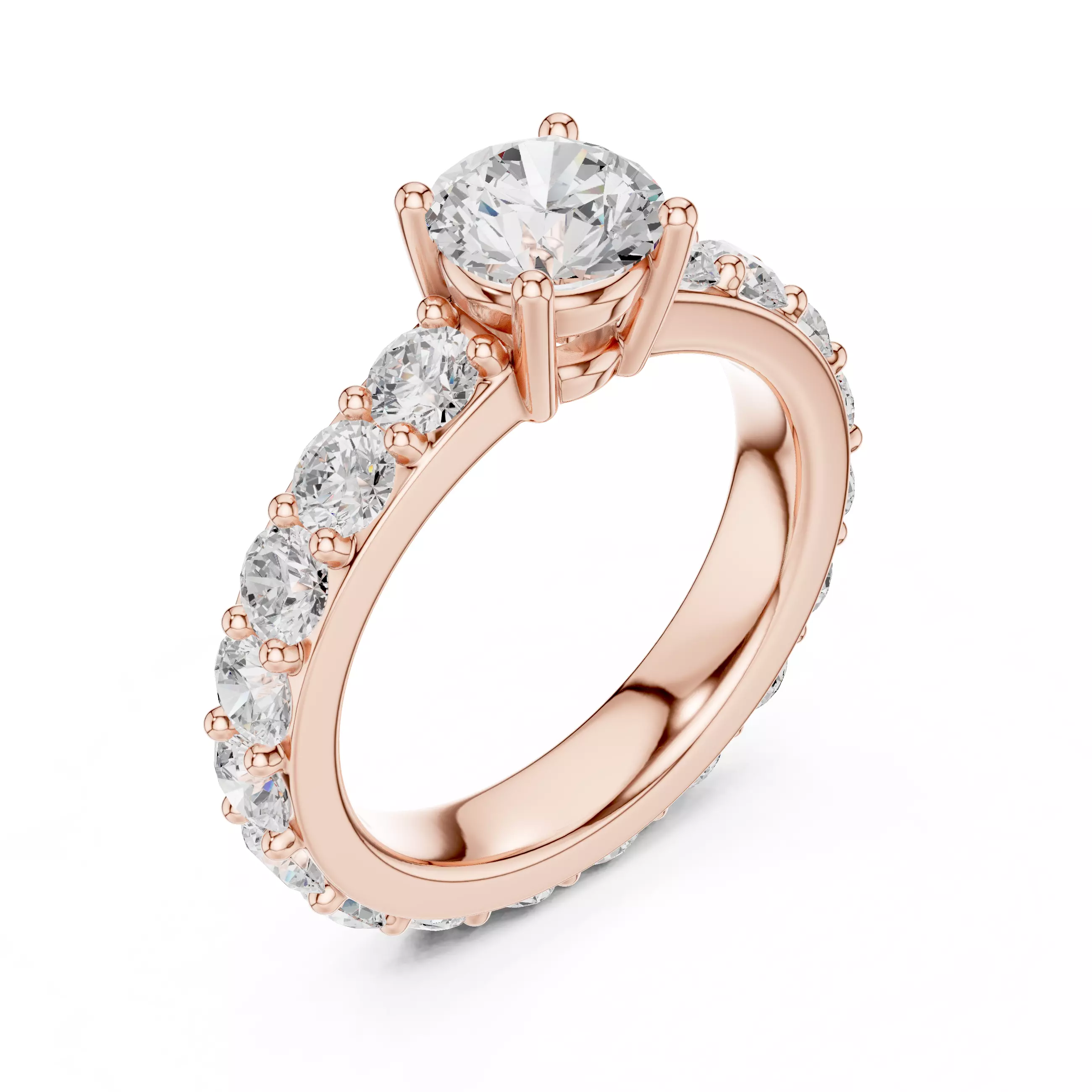 Solitaire Ring 3dm stl renders animation videos details 3D print model_5