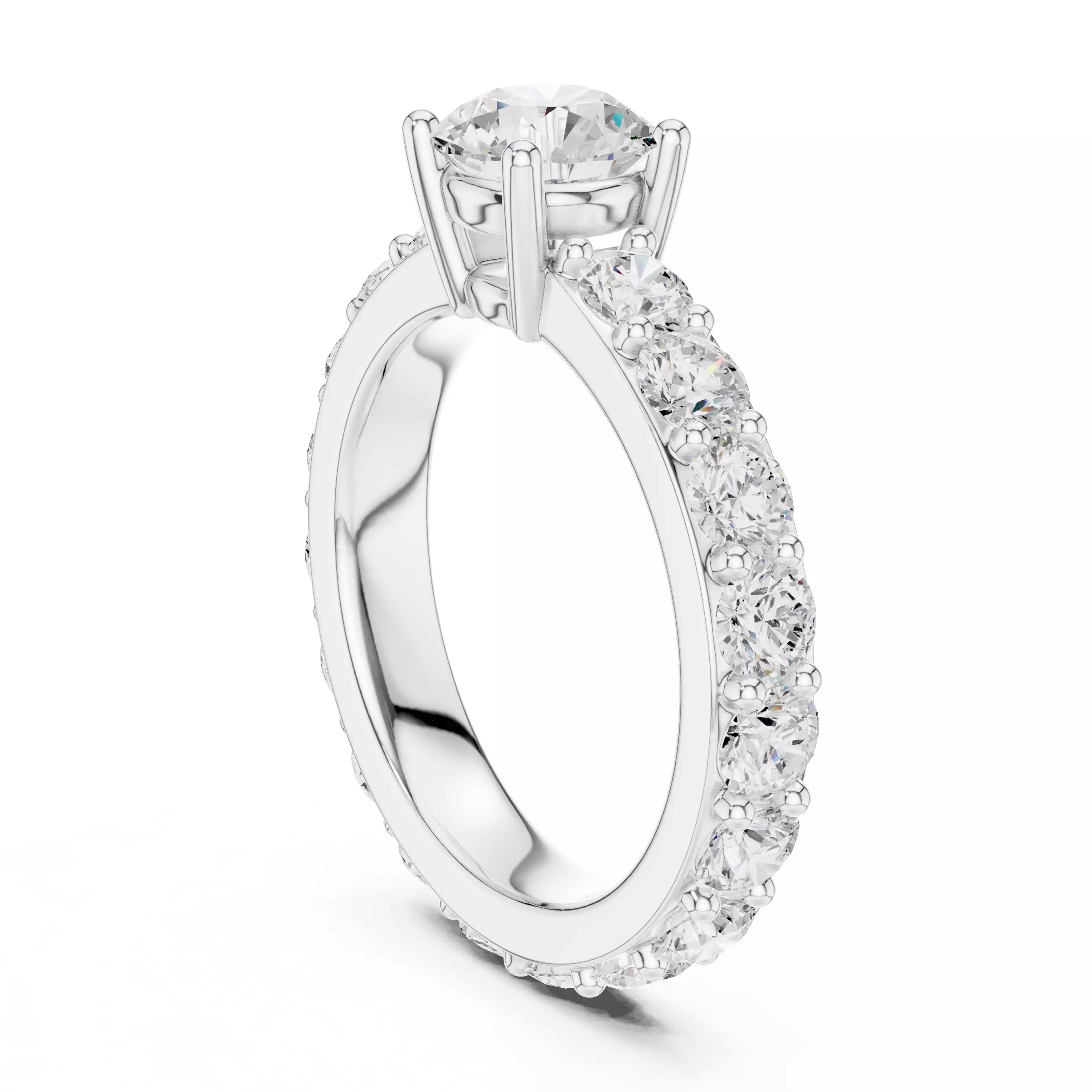 Solitaire Ring 3dm stl renders animation videos details 3D print model_6