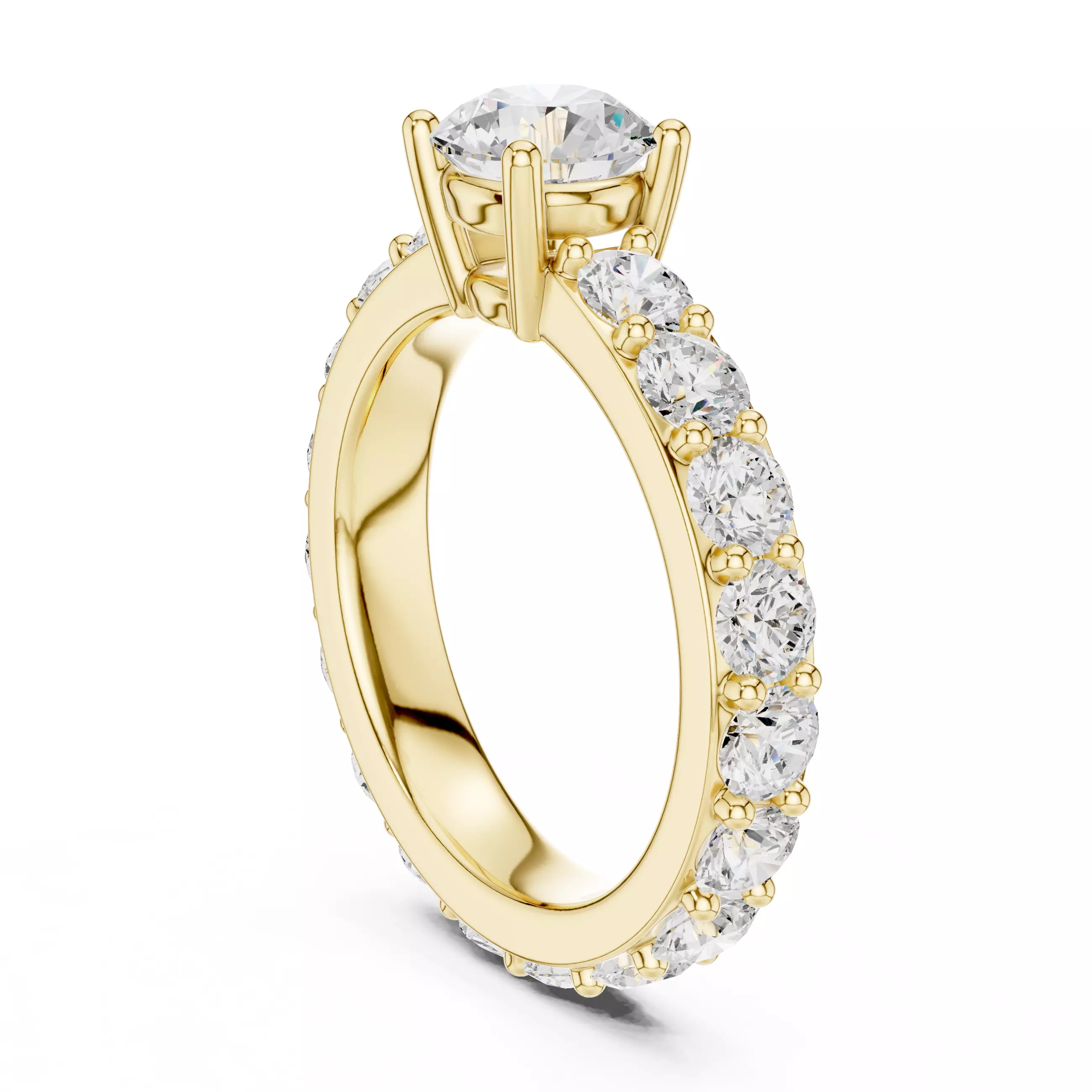 Solitaire Ring 3dm stl renders animation videos details 3D print model_8