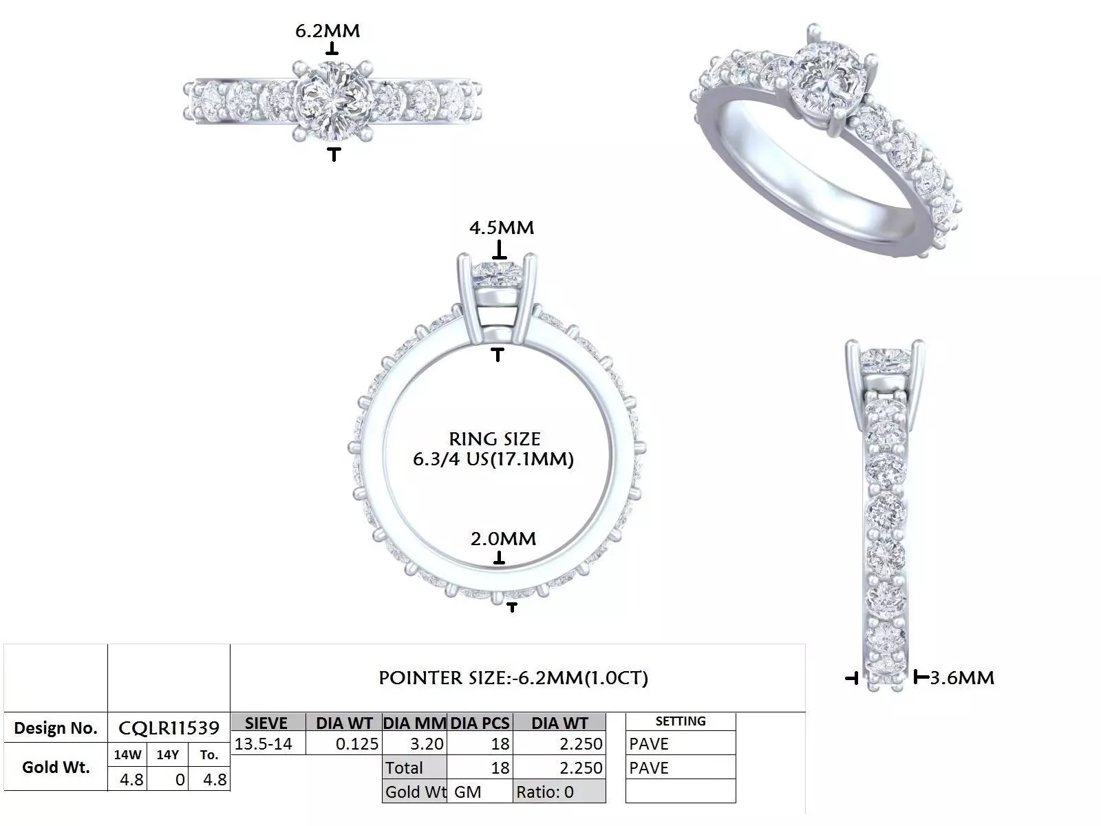 Solitaire Ring 3dm stl renders animation videos details 3D print model_3