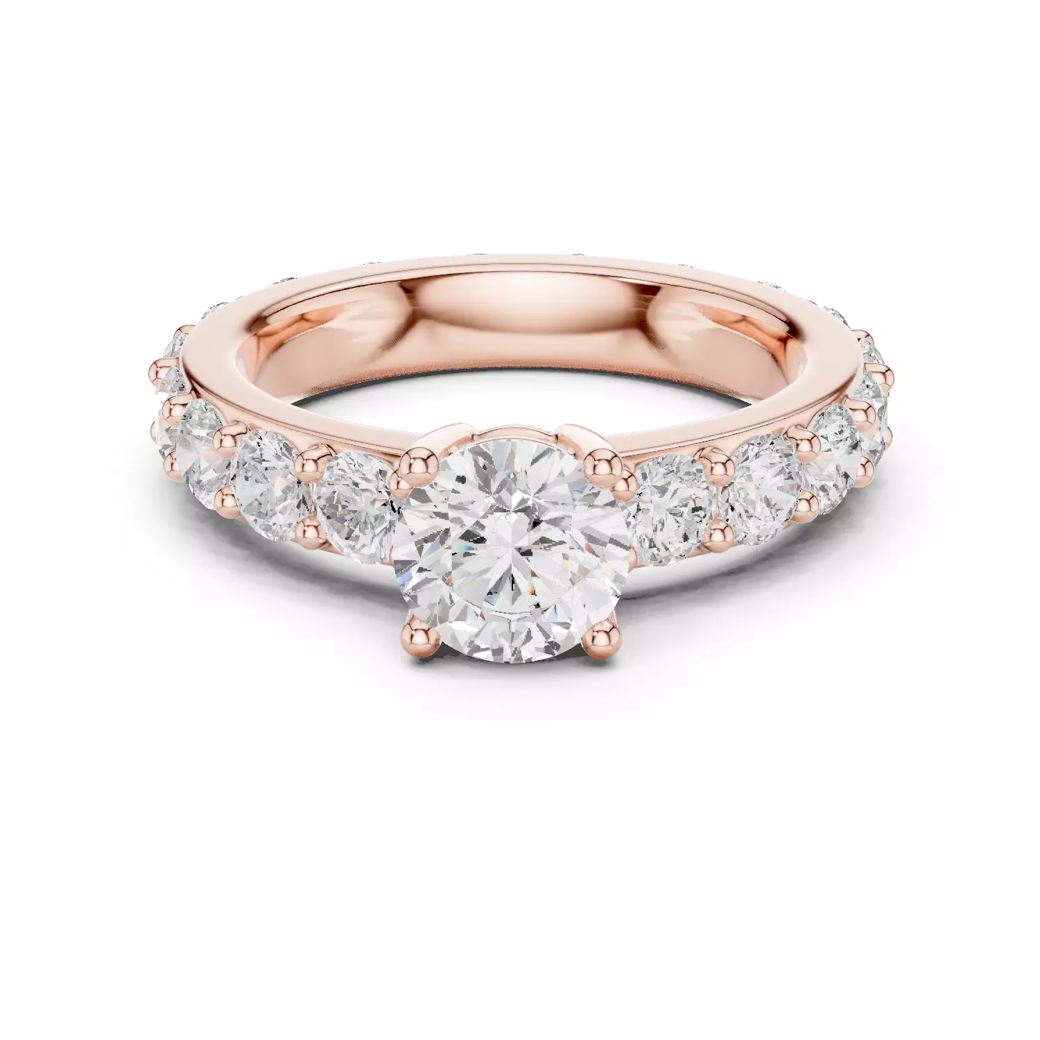 Solitaire Ring 3dm stl renders animation videos details 3D print model_0