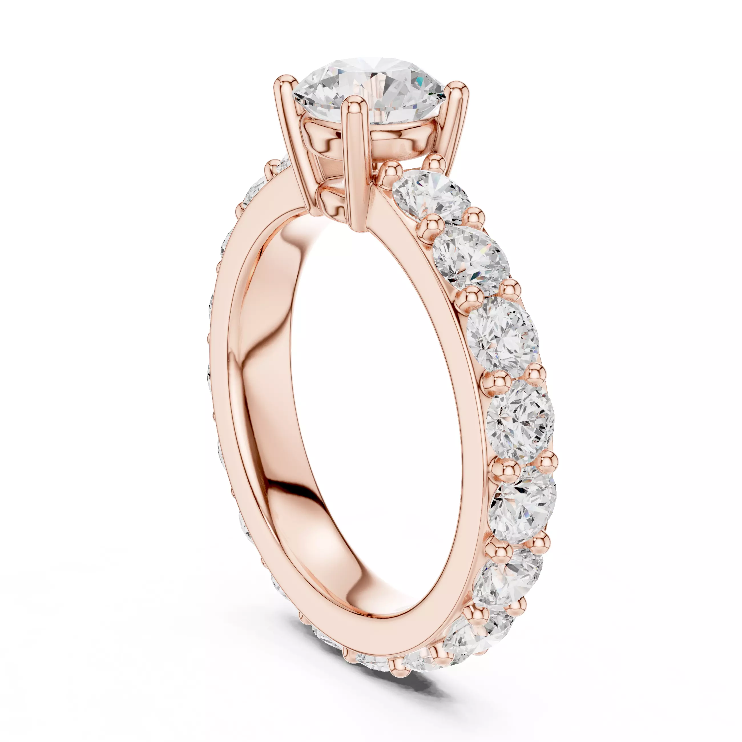 Solitaire Ring 3dm stl renders animation videos details 3D print model_4