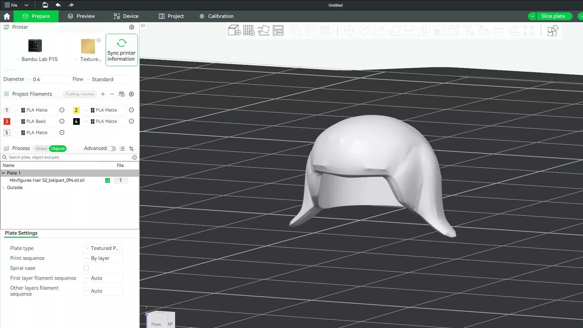 Custom3Dprint Minifigure Accessory - Minifigure Hair S2 - 095 3D print model_2