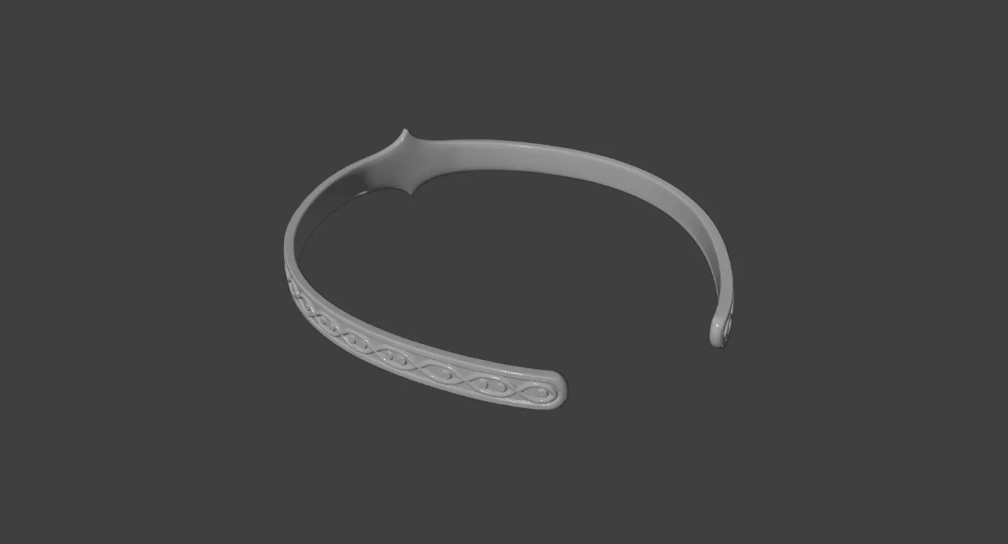 CELTIC PRINCESS CIRCLET 3D print model_3