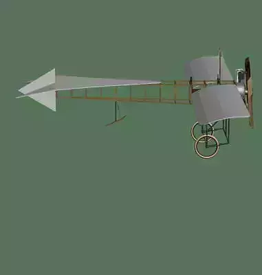 1909 Neale vintage monoplane 3D model