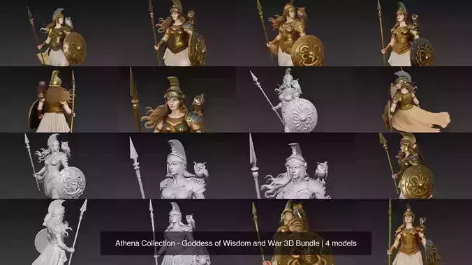 Athena Collection - Goddess of Wisdom and War 3D Bundle