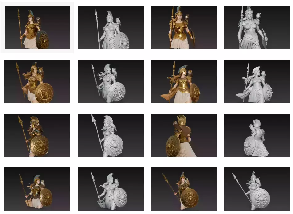 Athena Collection - Goddess of Wisdom and War 3D Bundle _0