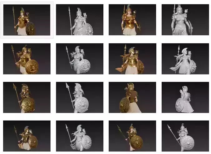 Athena Collection - Goddess of Wisdom and War 3D Bundle