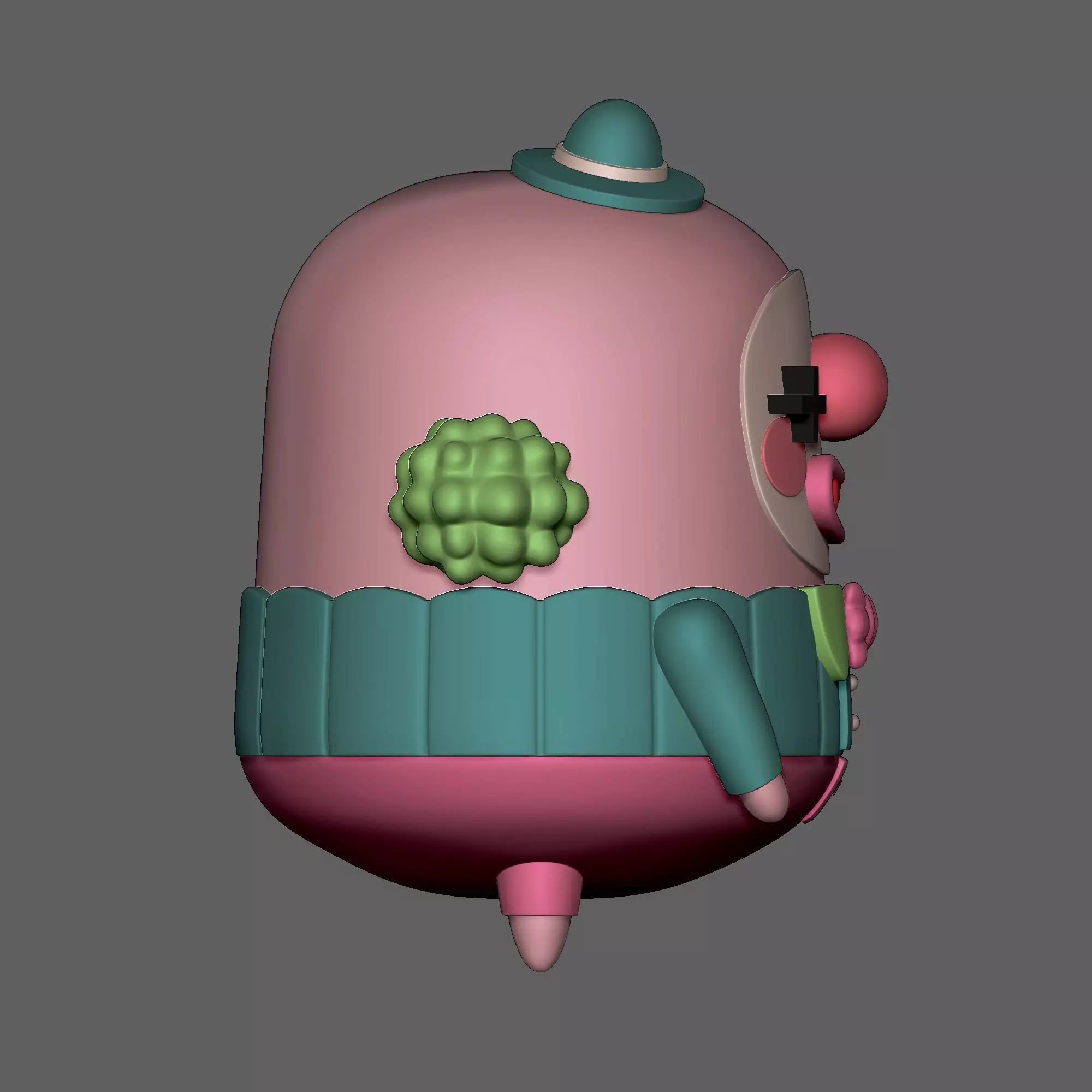 Happy Clown 01 3D print model_8