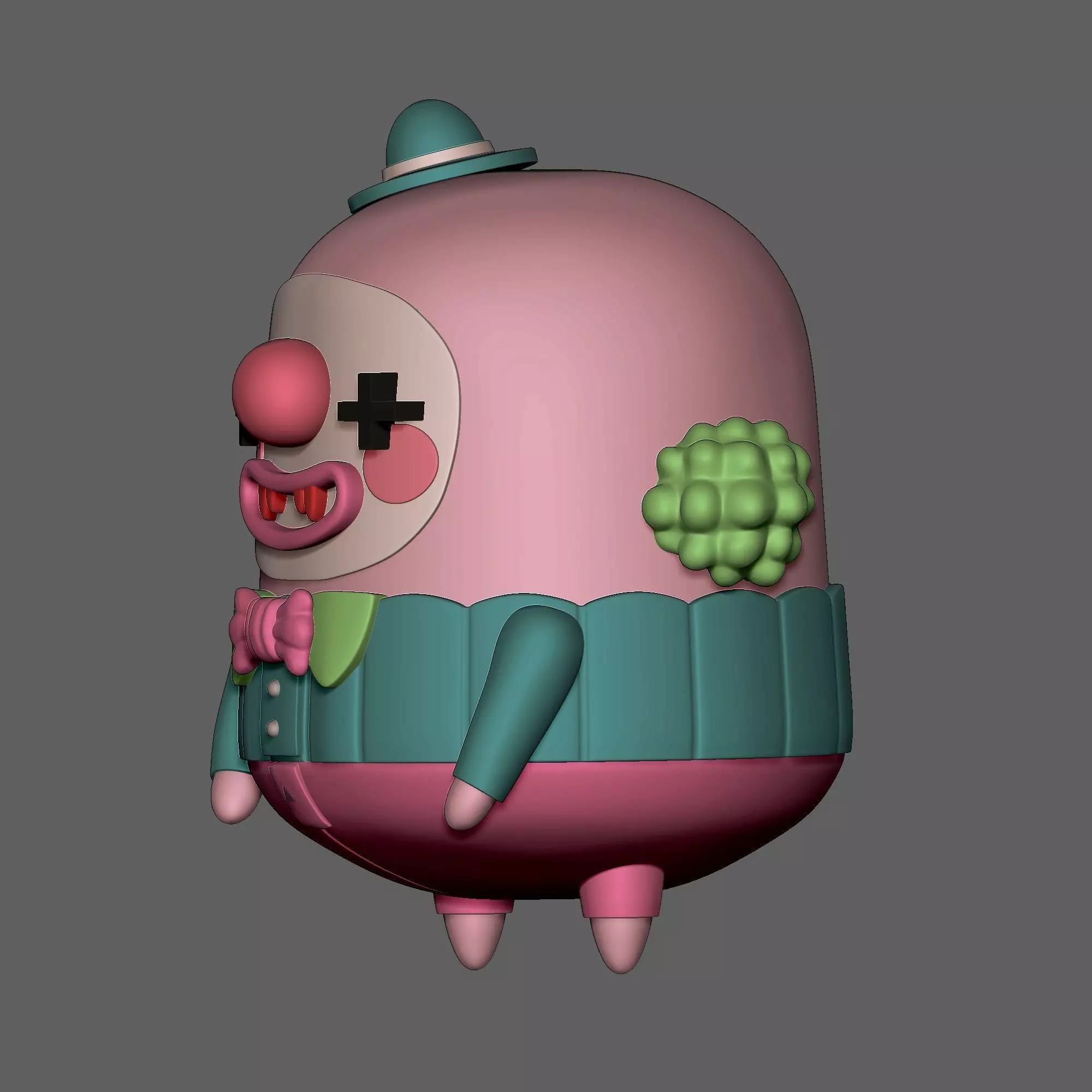 Happy Clown 01 3D print model_10