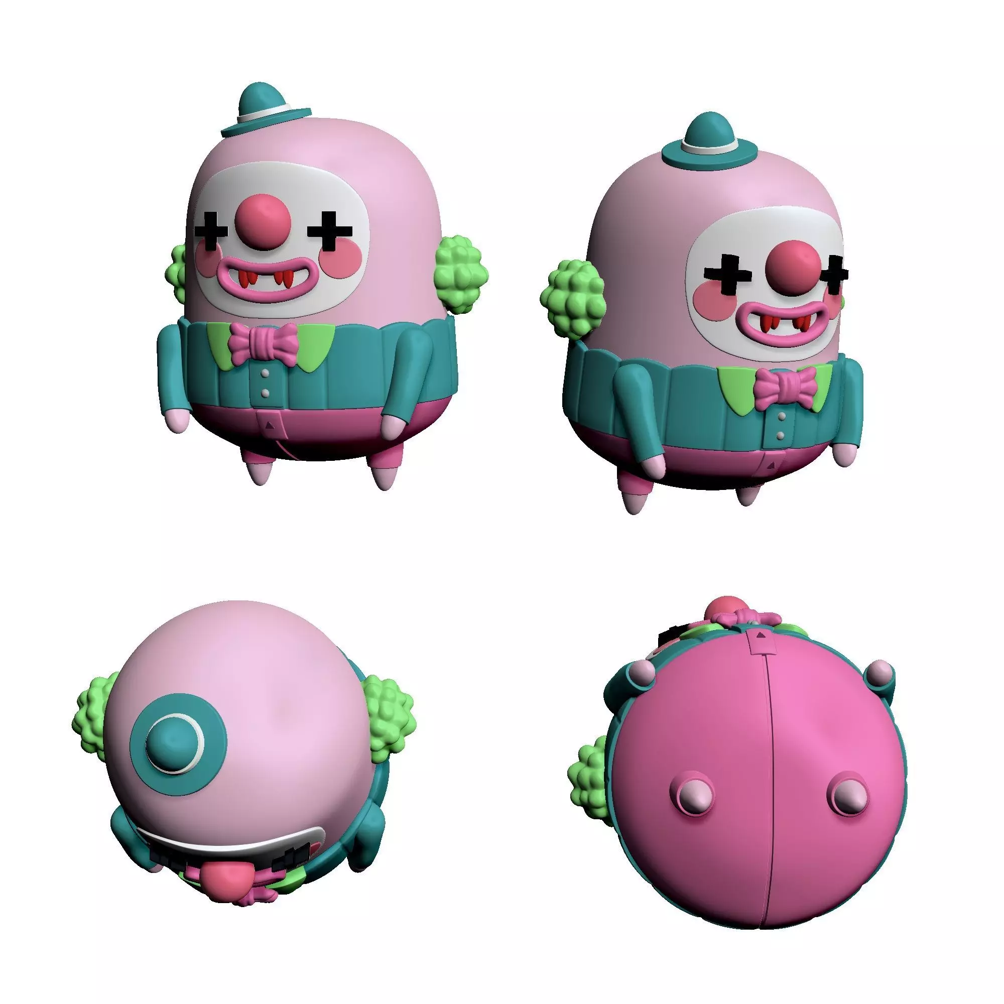 Happy Clown 01 3D print model_1