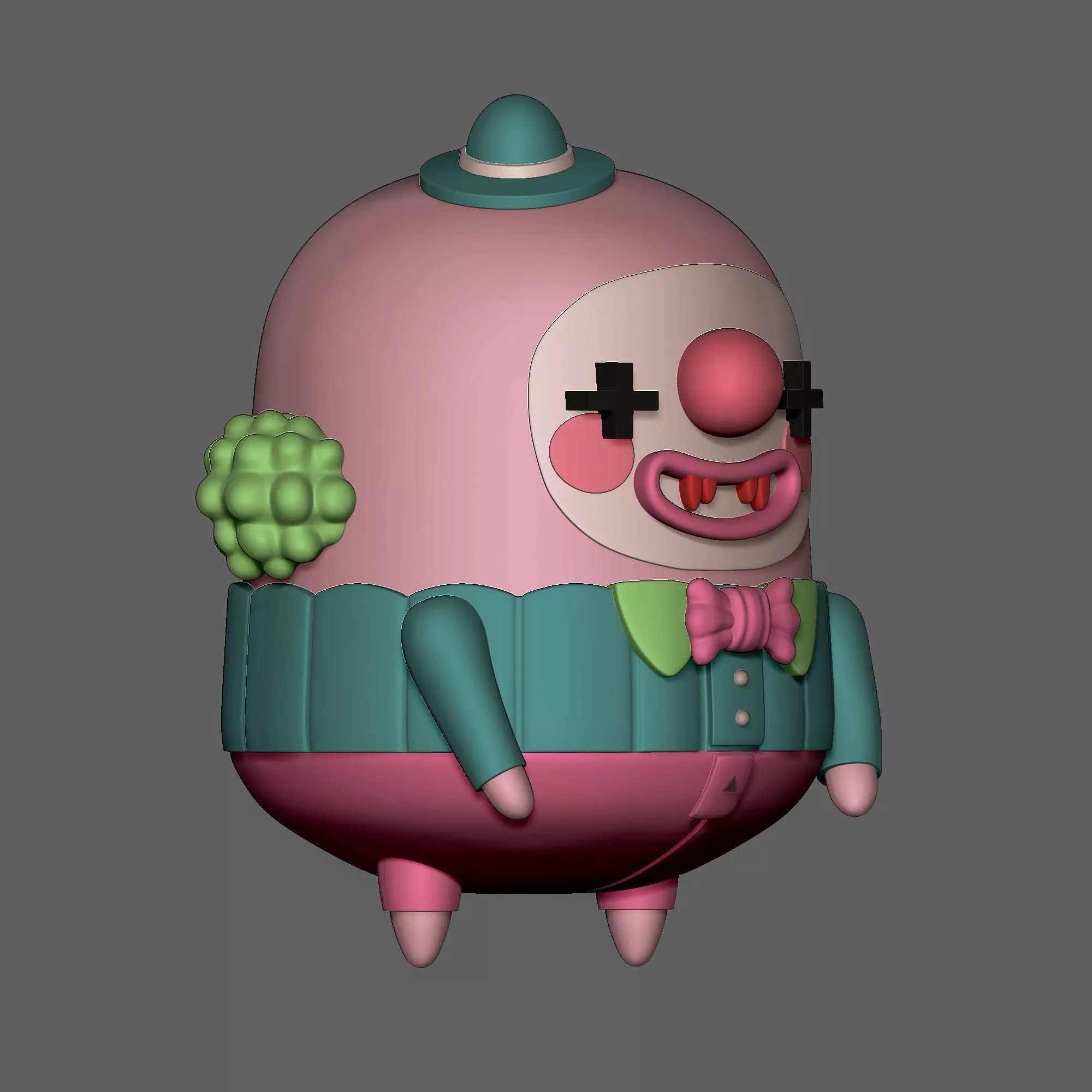 Happy Clown 01 3D print model_11