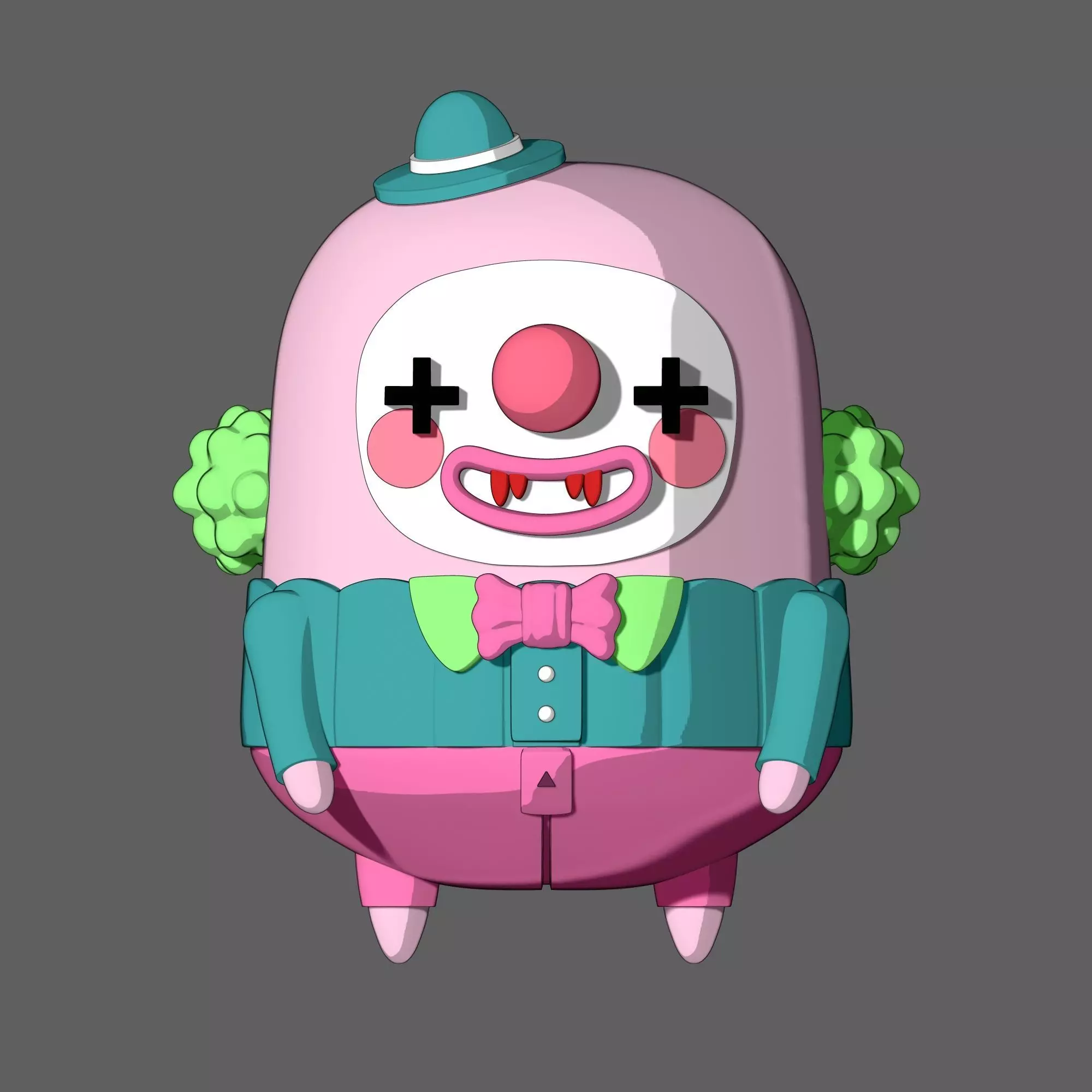 Happy Clown 01 3D print model_3