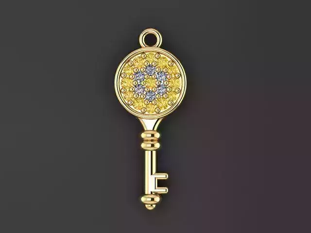 Key Gold Pendant