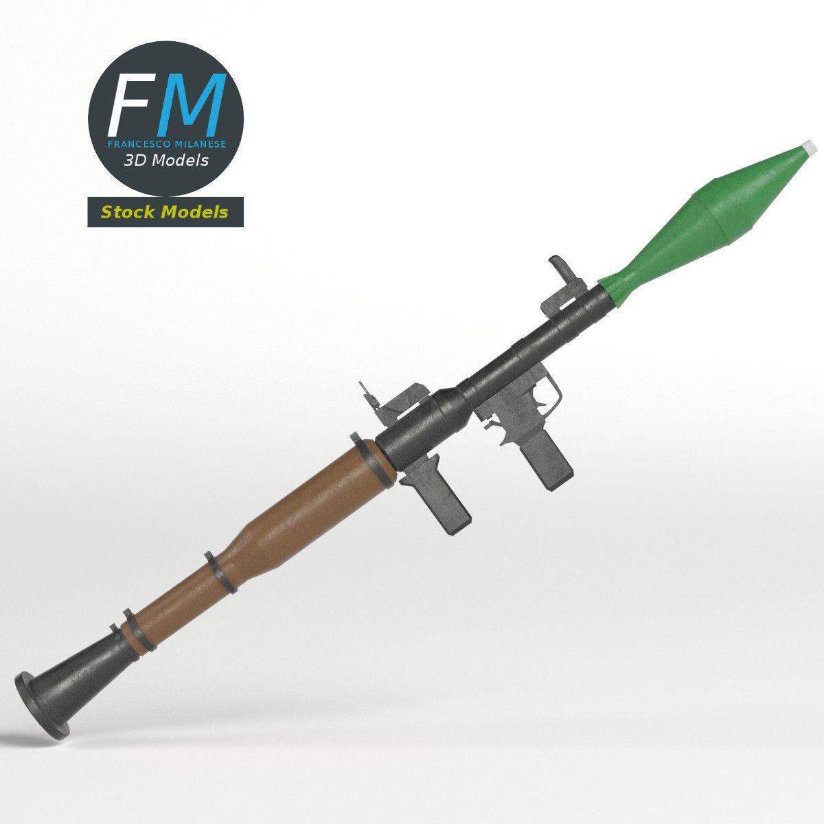 RPG-7 rocket launcher 3D model_4