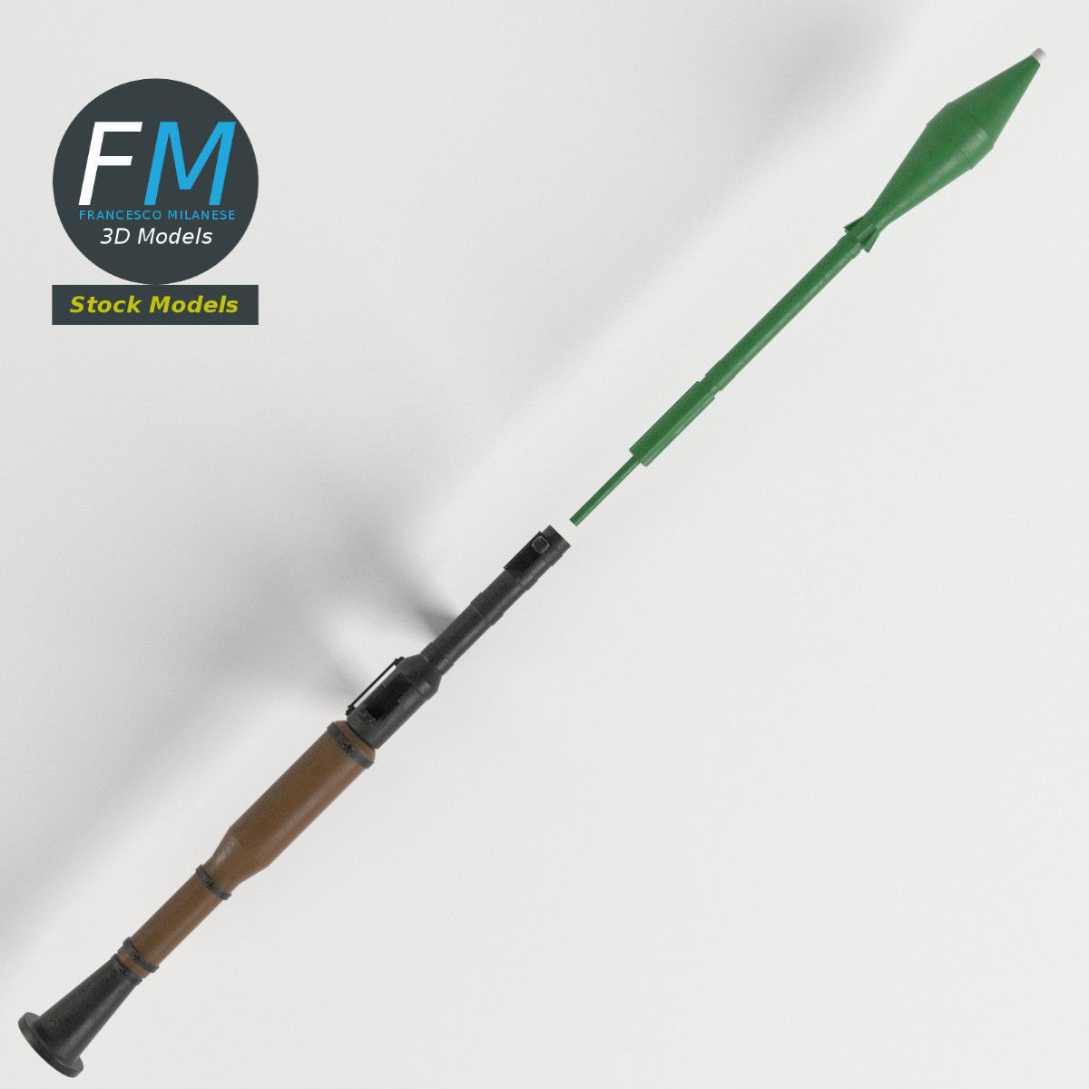 RPG-7 rocket launcher 3D model_6