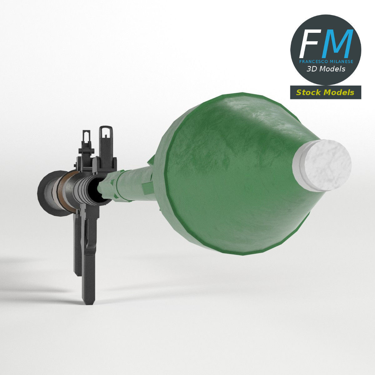 RPG-7 rocket launcher 3D model_3