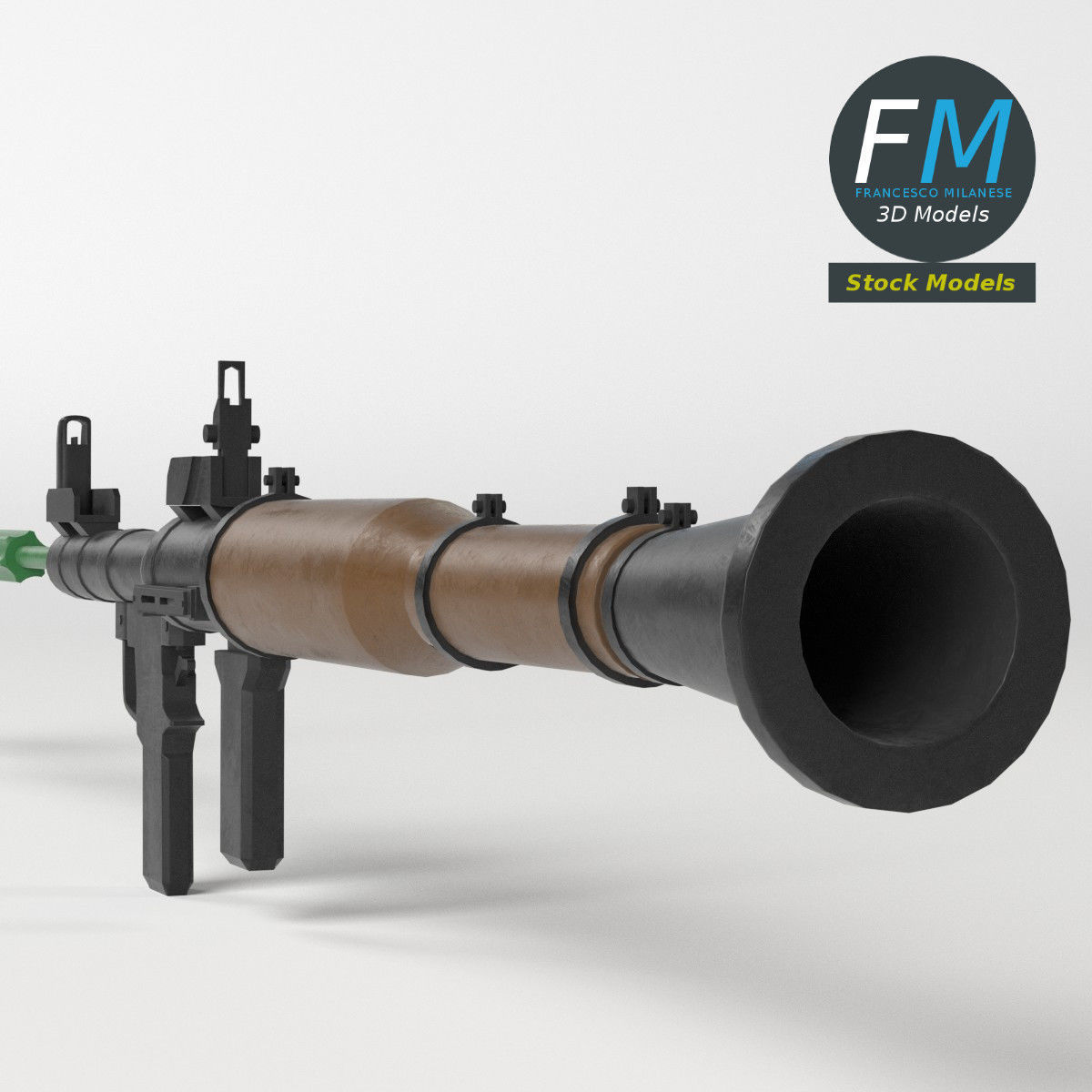 RPG-7 rocket launcher 3D model_5