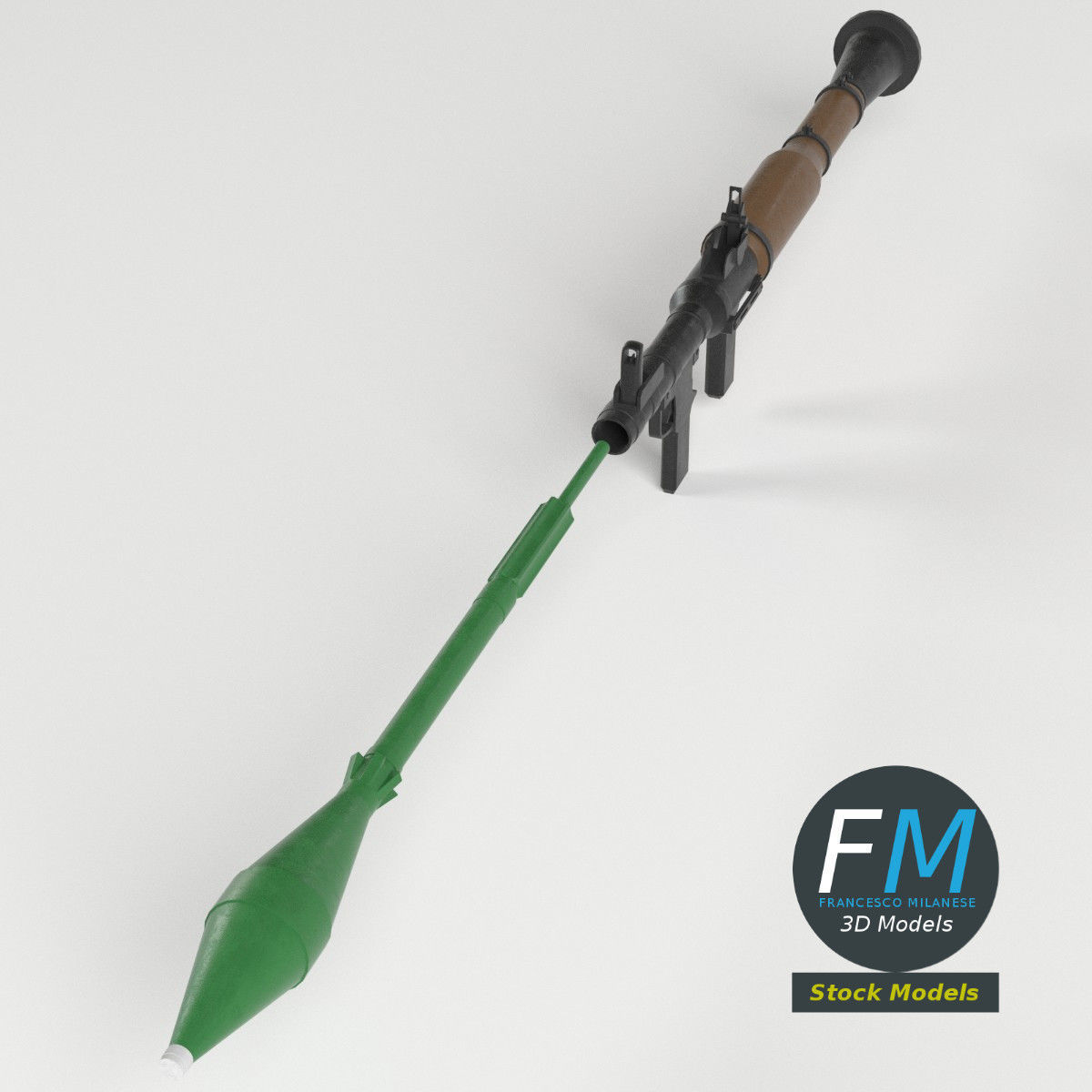 RPG-7 rocket launcher 3D model_2