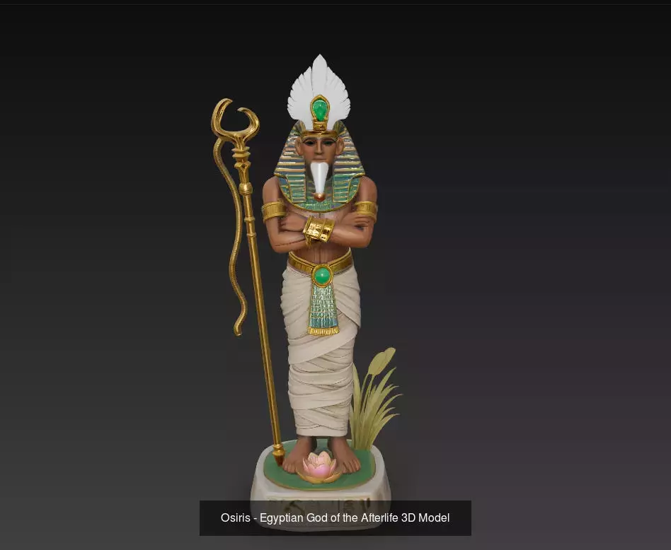 Osiris Collection - Egyptian God of Rebirth and Afterlife 3D _4