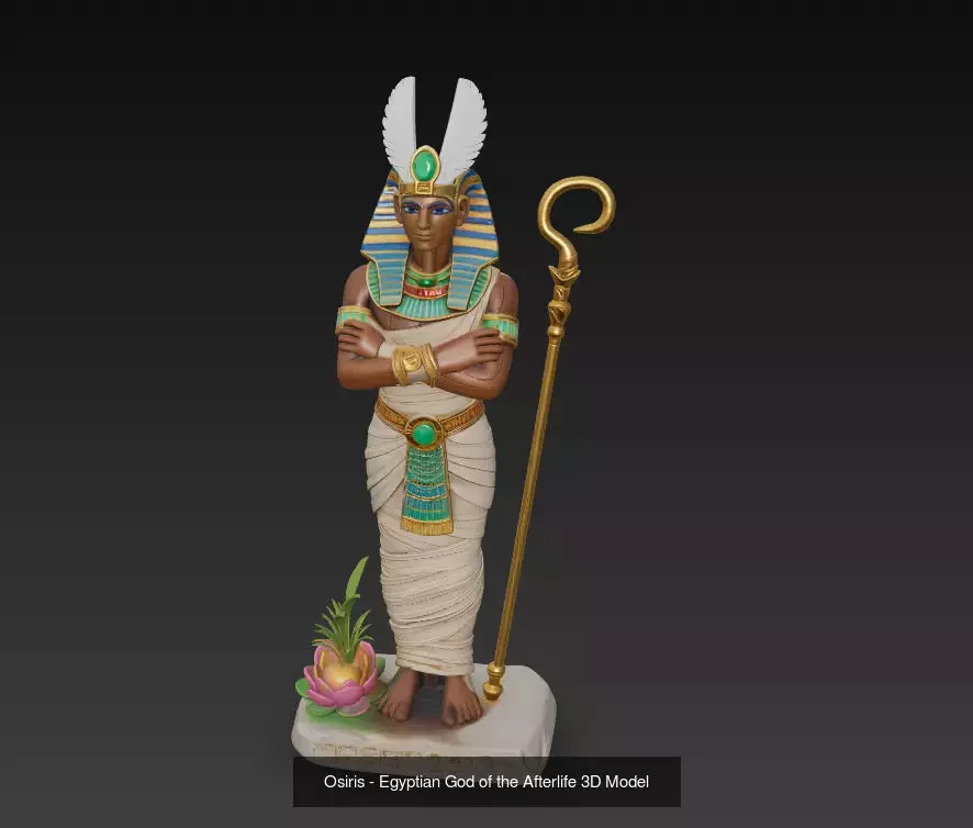 Osiris Collection - Egyptian God of Rebirth and Afterlife 3D _1