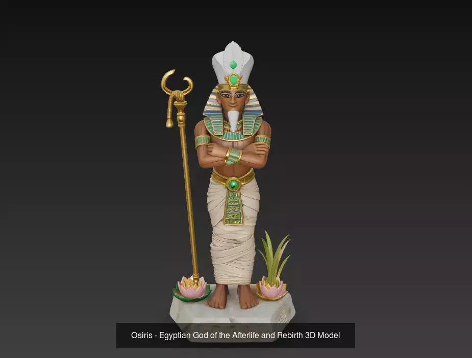 Osiris Collection - Egyptian God of Rebirth and Afterlife 3D _2