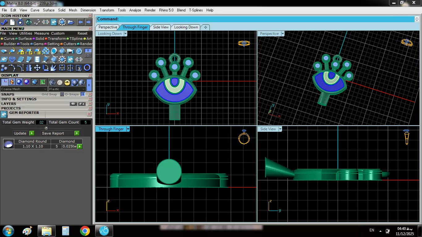 Enameled Eye Pendant 3D print model_5