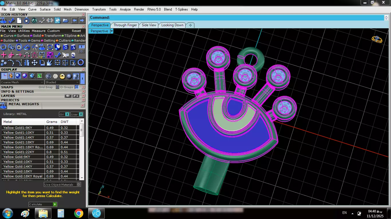 Enameled Eye Pendant 3D print model_7