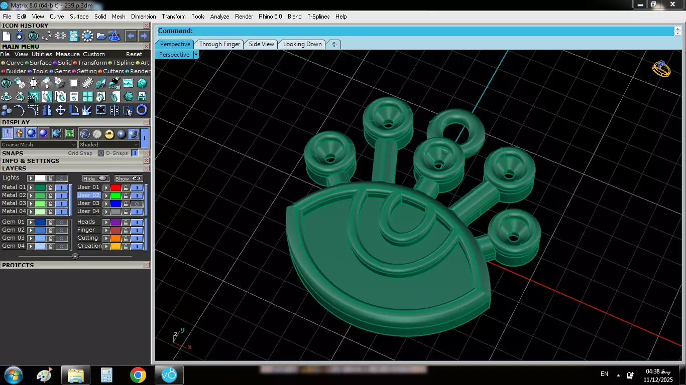 Enameled Eye Pendant 3D print model_4