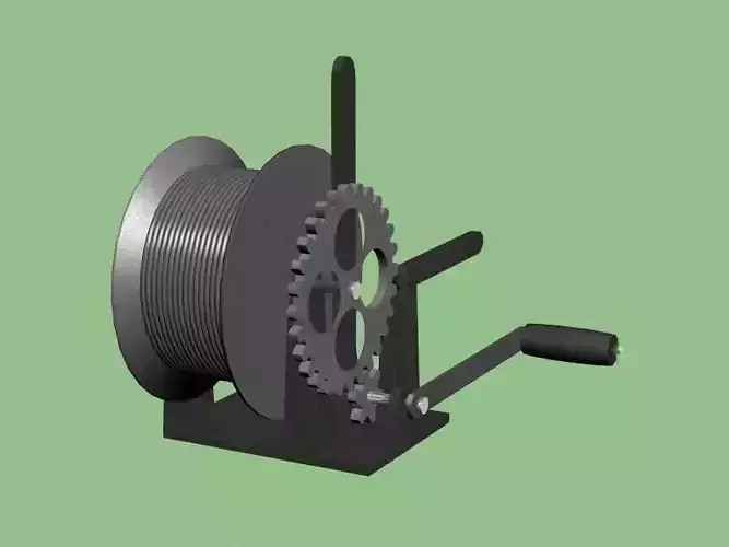 hand-cranked winch