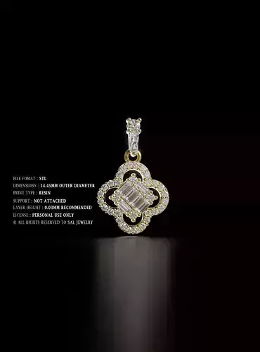 Pendant-Necklace - SAL Jewelry Pendant 049 3D print model