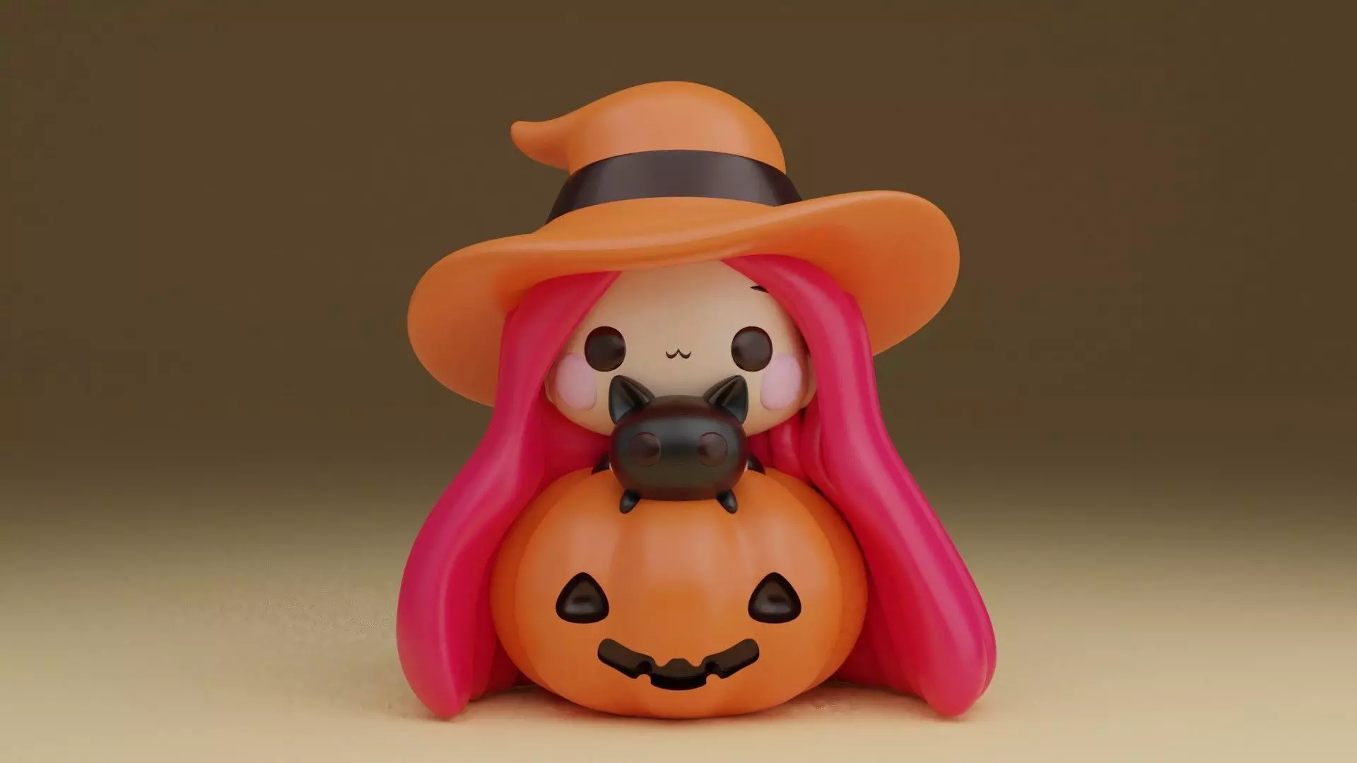 halloween  girl 08 3D print model_0