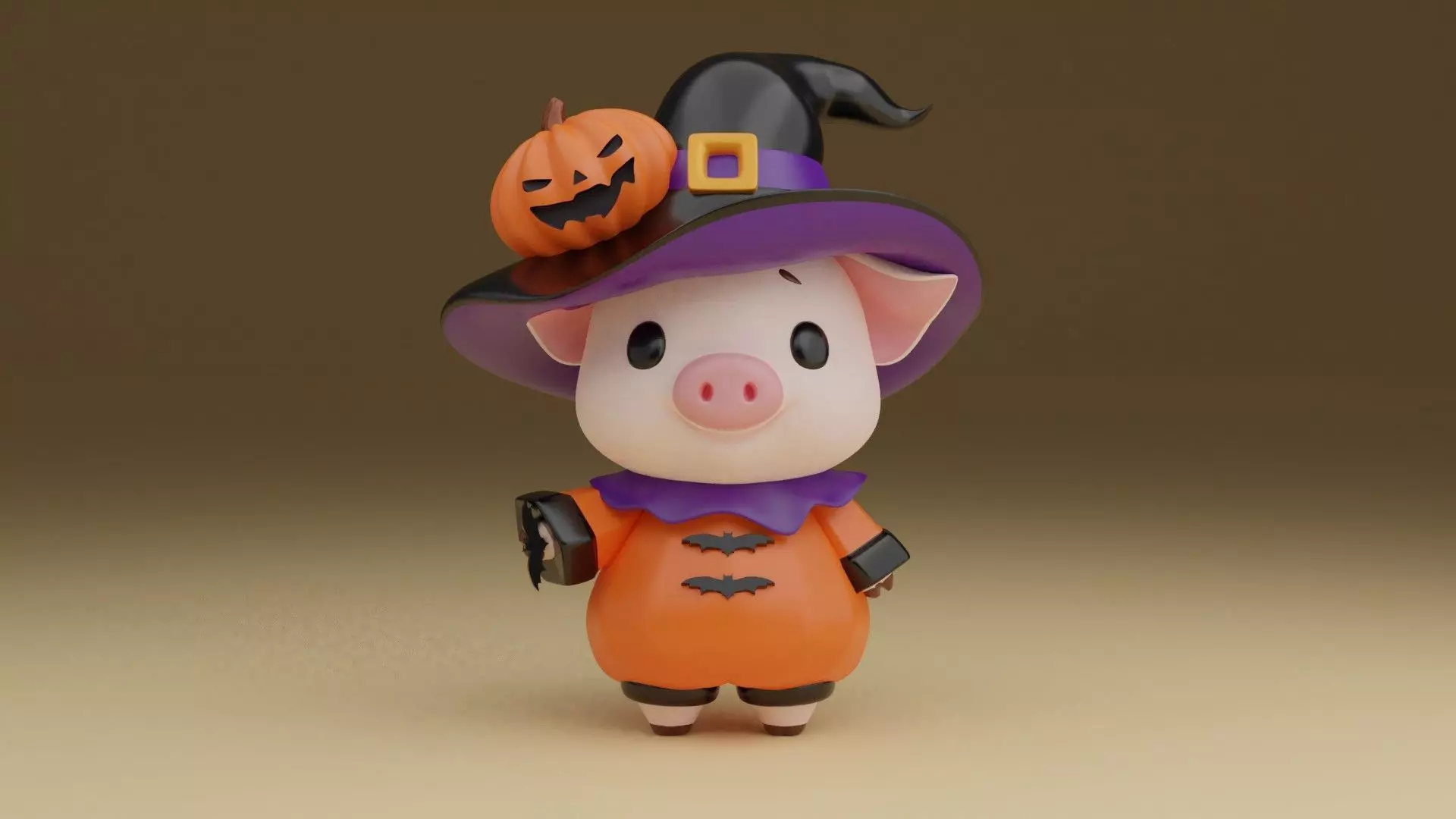 halloween pig 06 3D print model_0