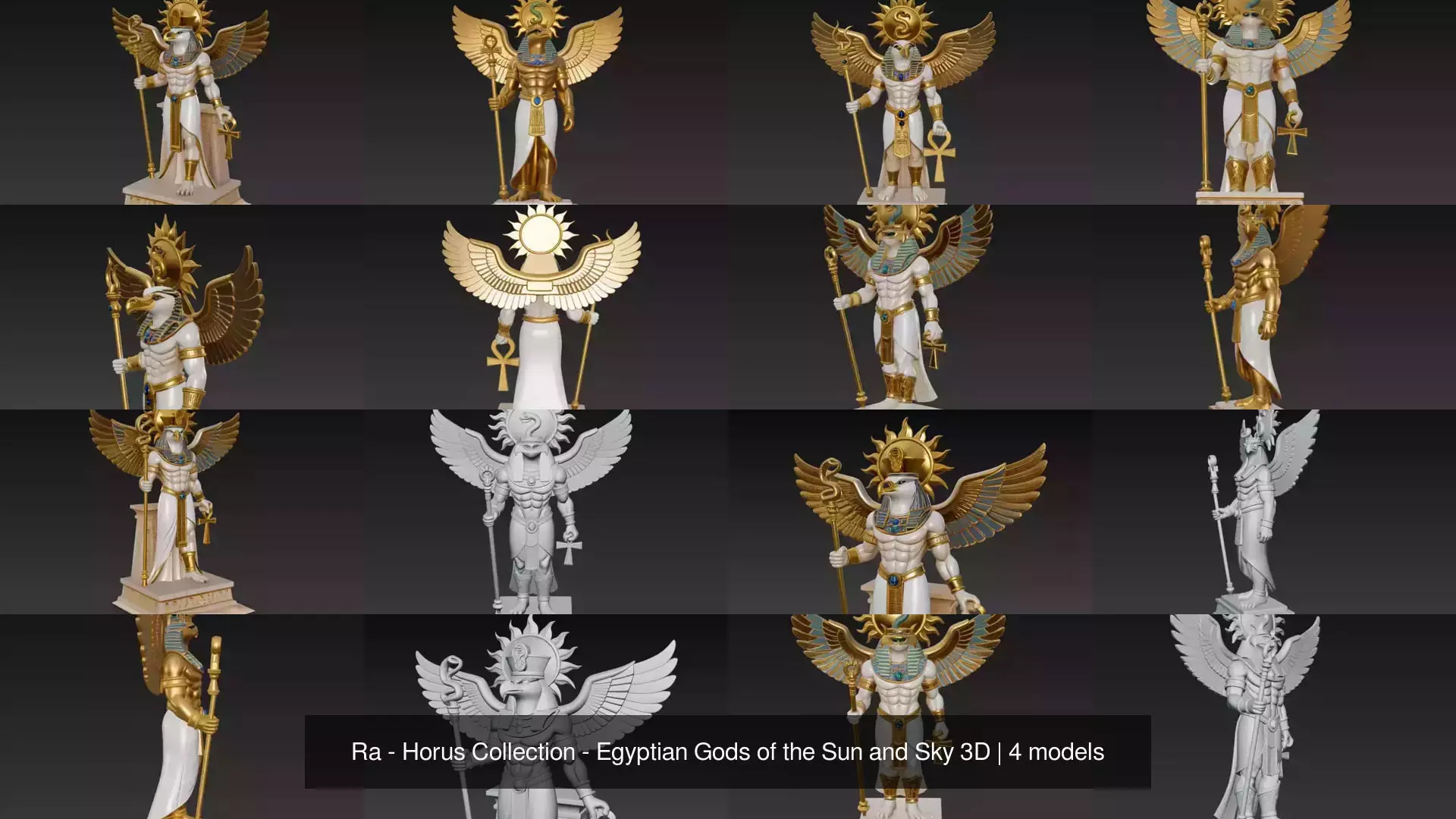 Ra - Horus Collection - Egyptian Gods of the Sun and Sky 3D _0