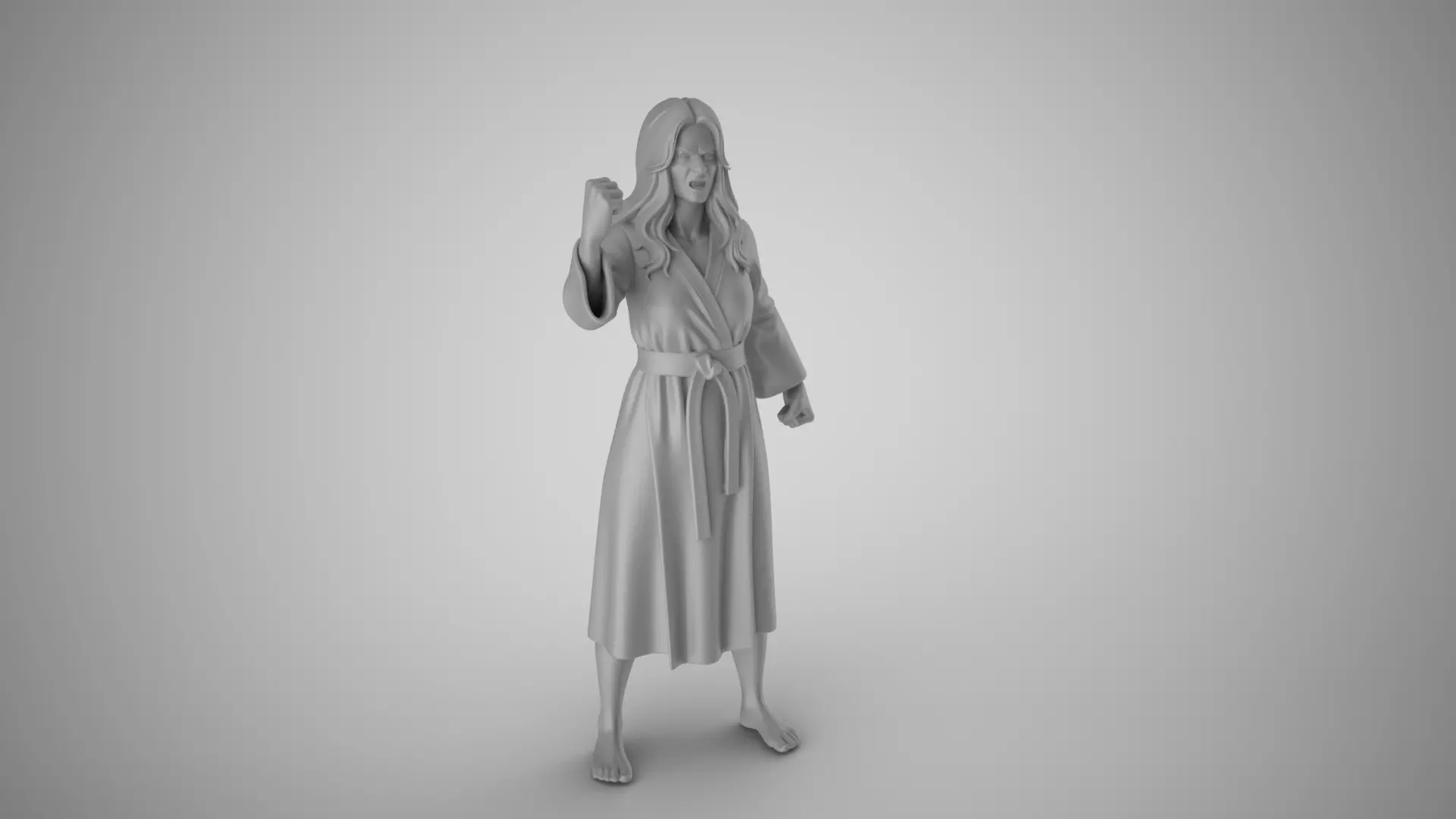 Angry Old Woman 3D print model_0