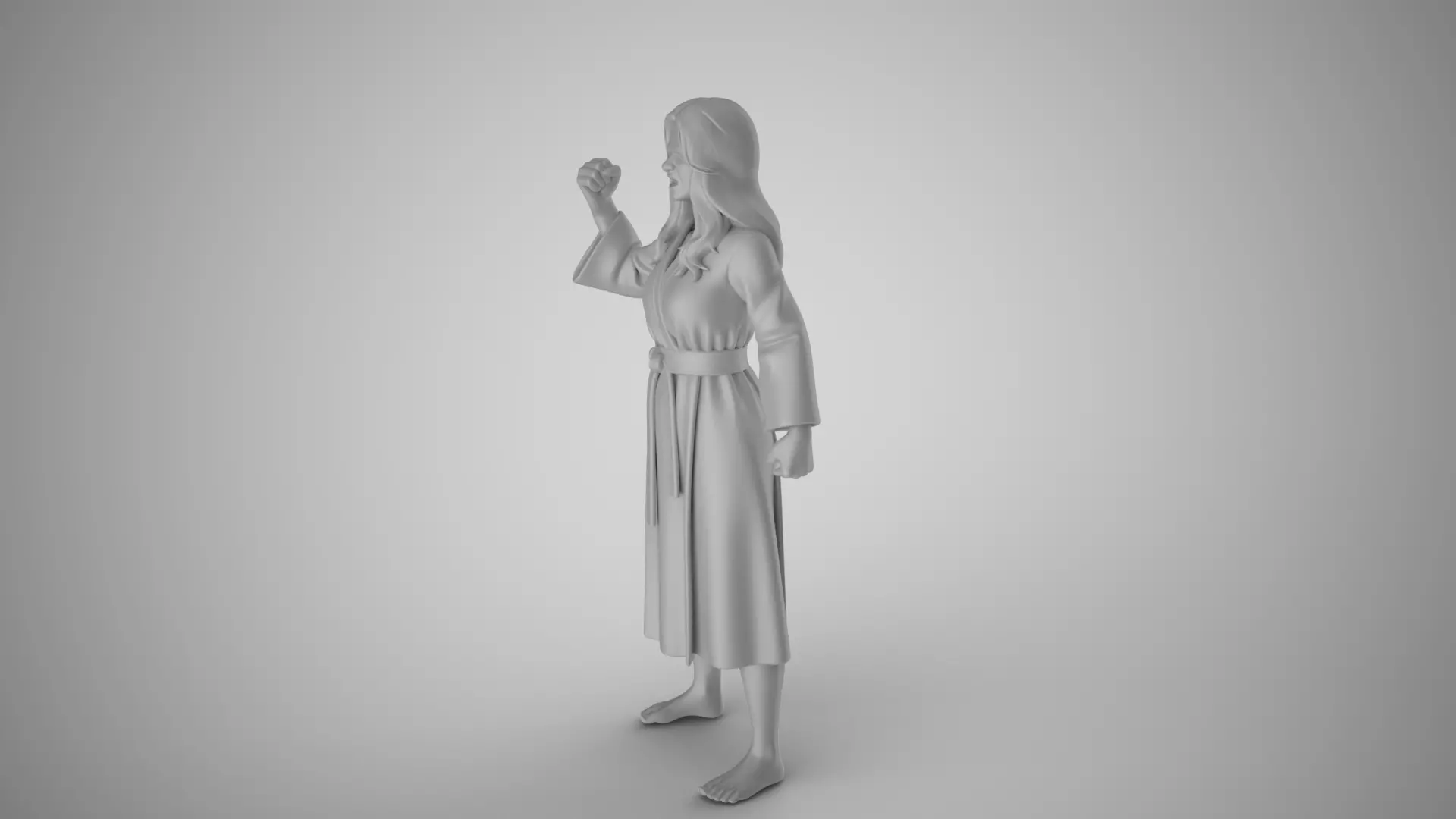 Angry Old Woman 3D print model_5