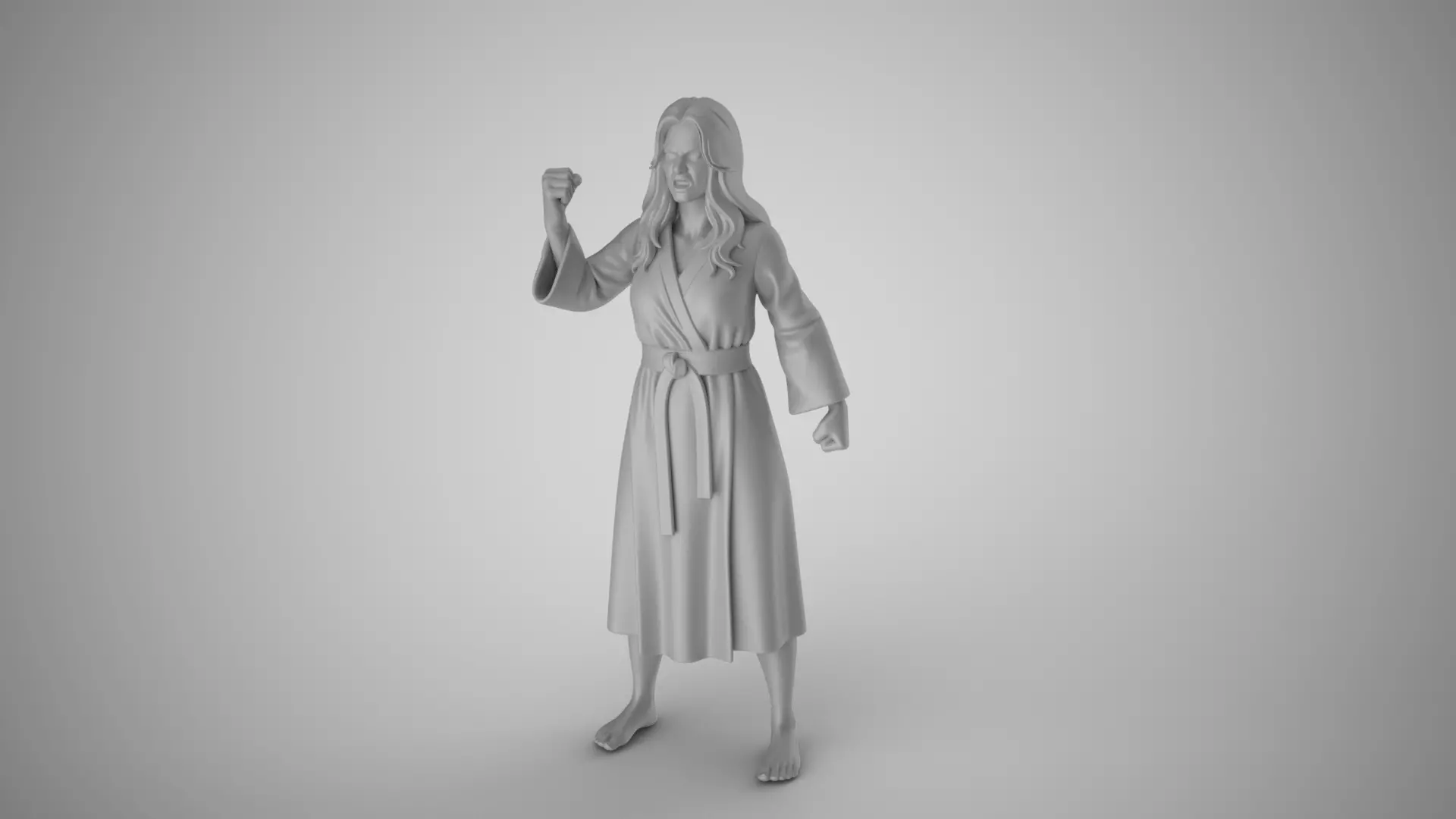 Angry Old Woman 3D print model_6
