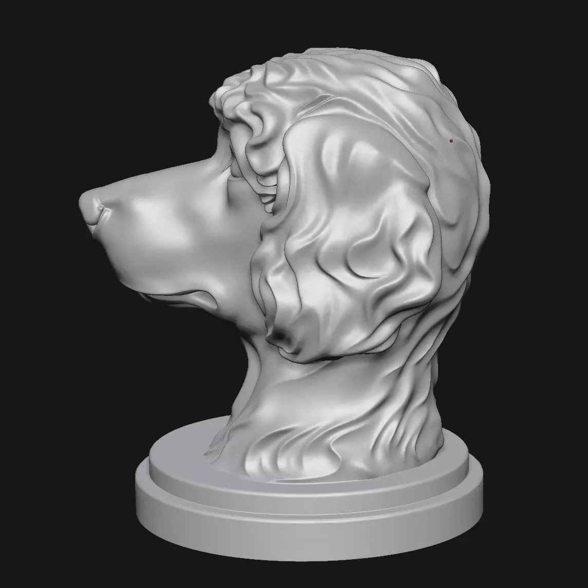 Dog sculpture 3D print model_11