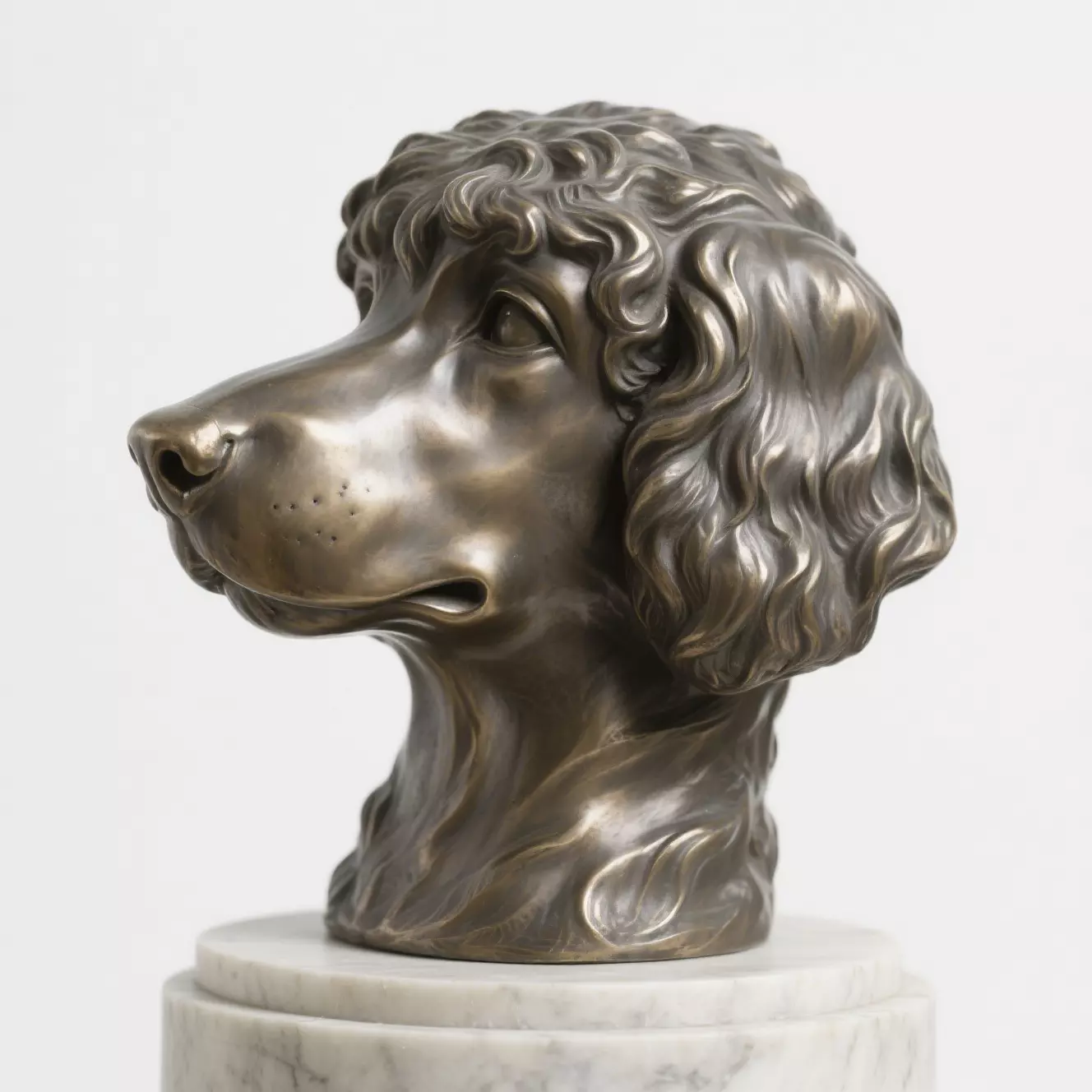 Dog sculpture 3D print model_0