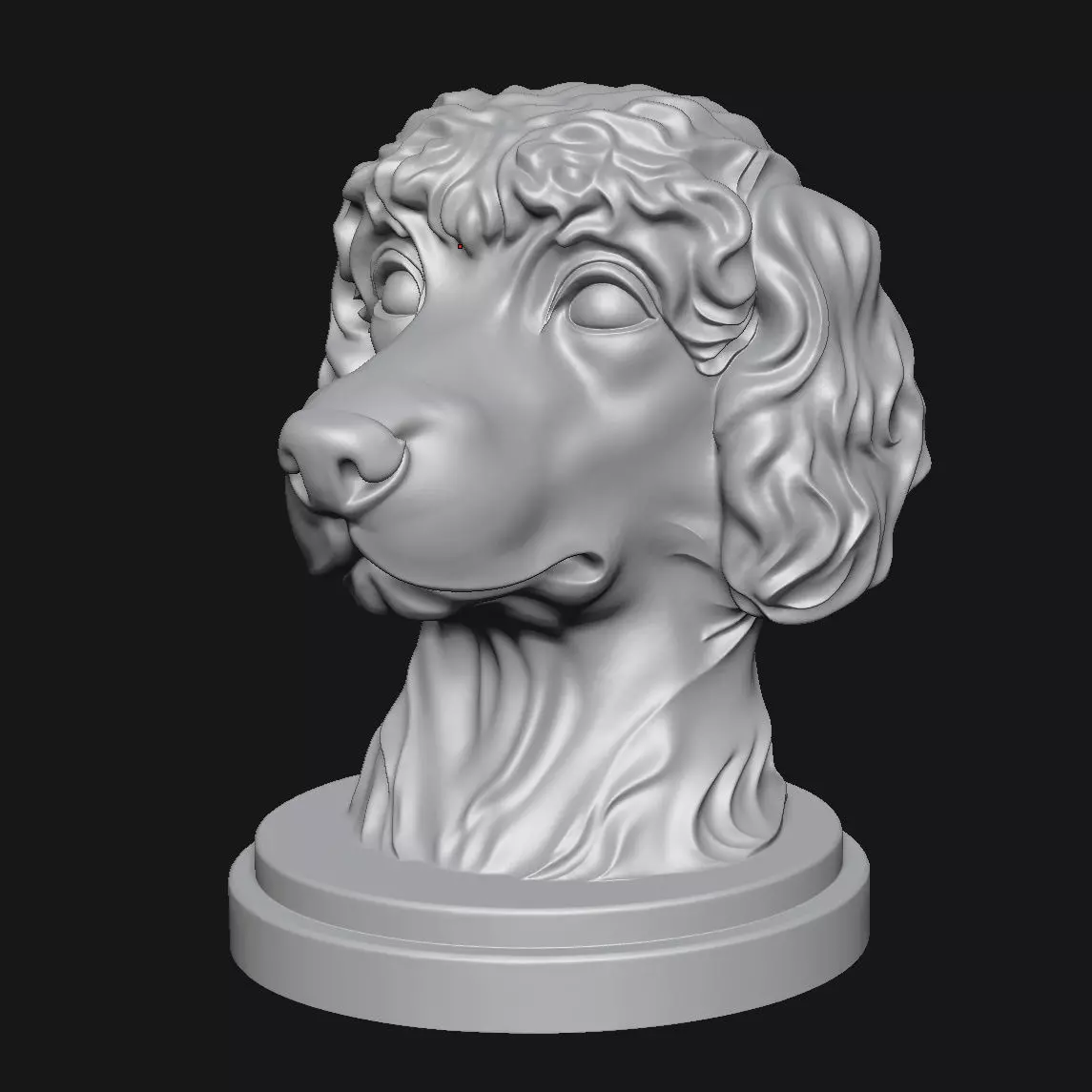 Dog sculpture 3D print model_12