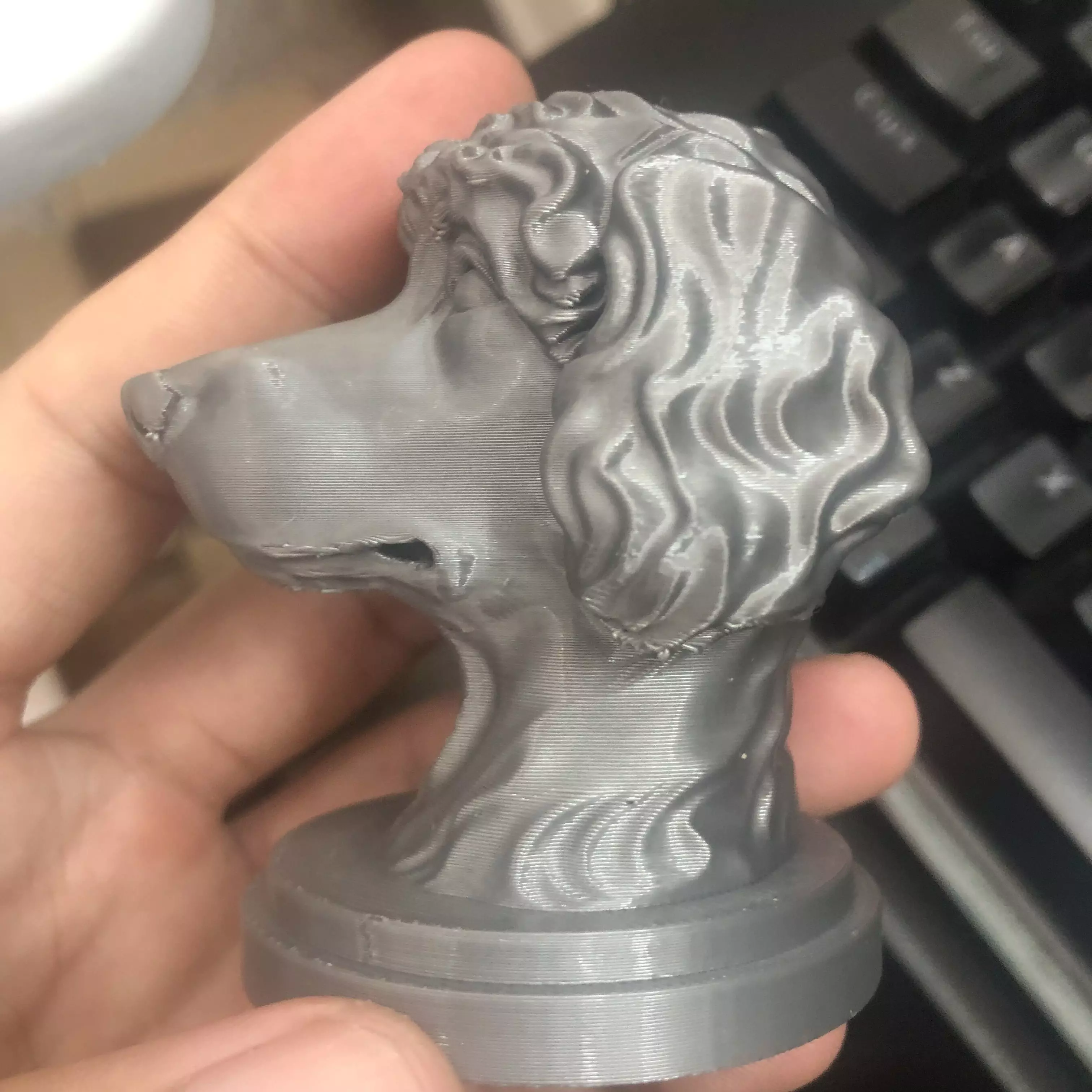 Dog sculpture 3D print model_4