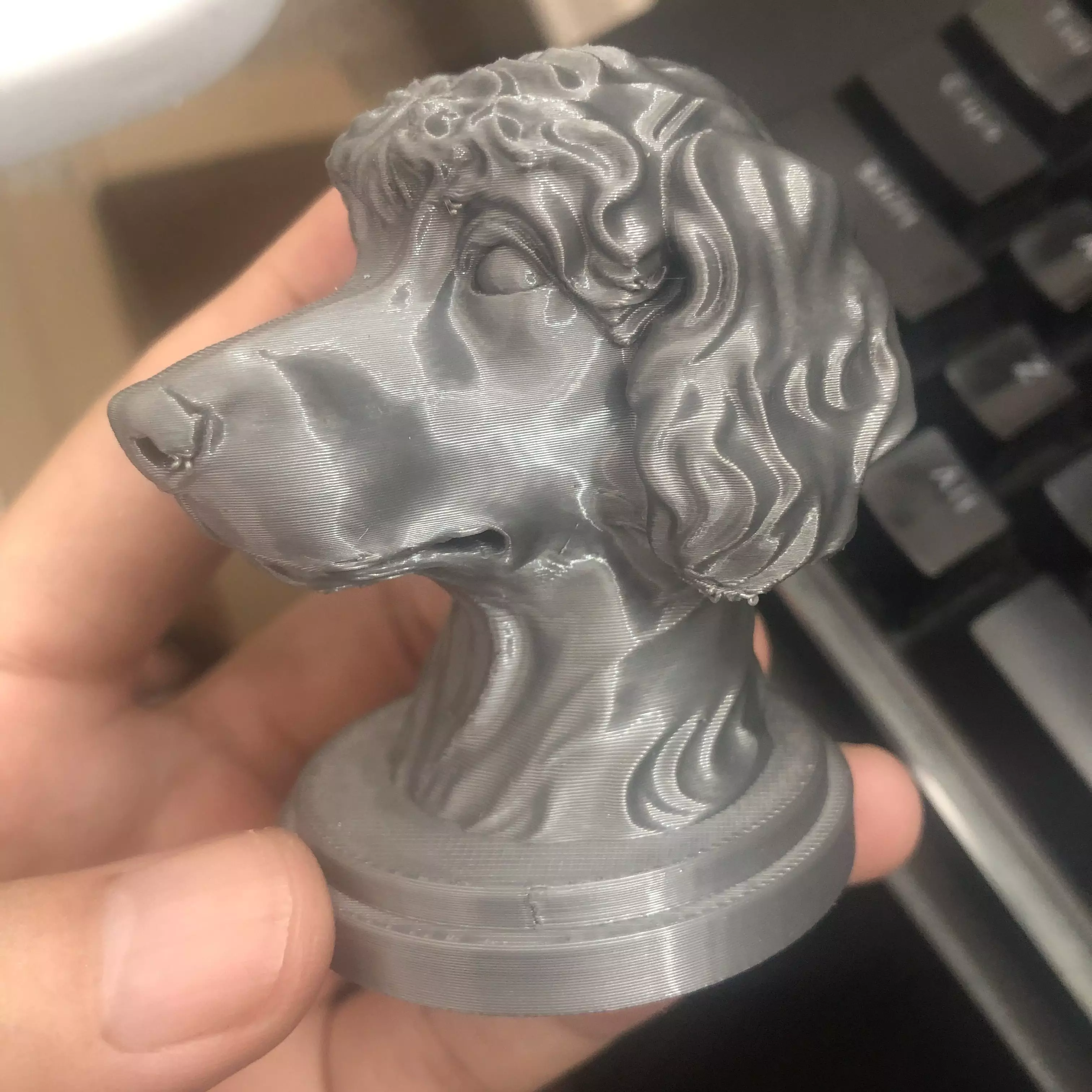 Dog sculpture 3D print model_2